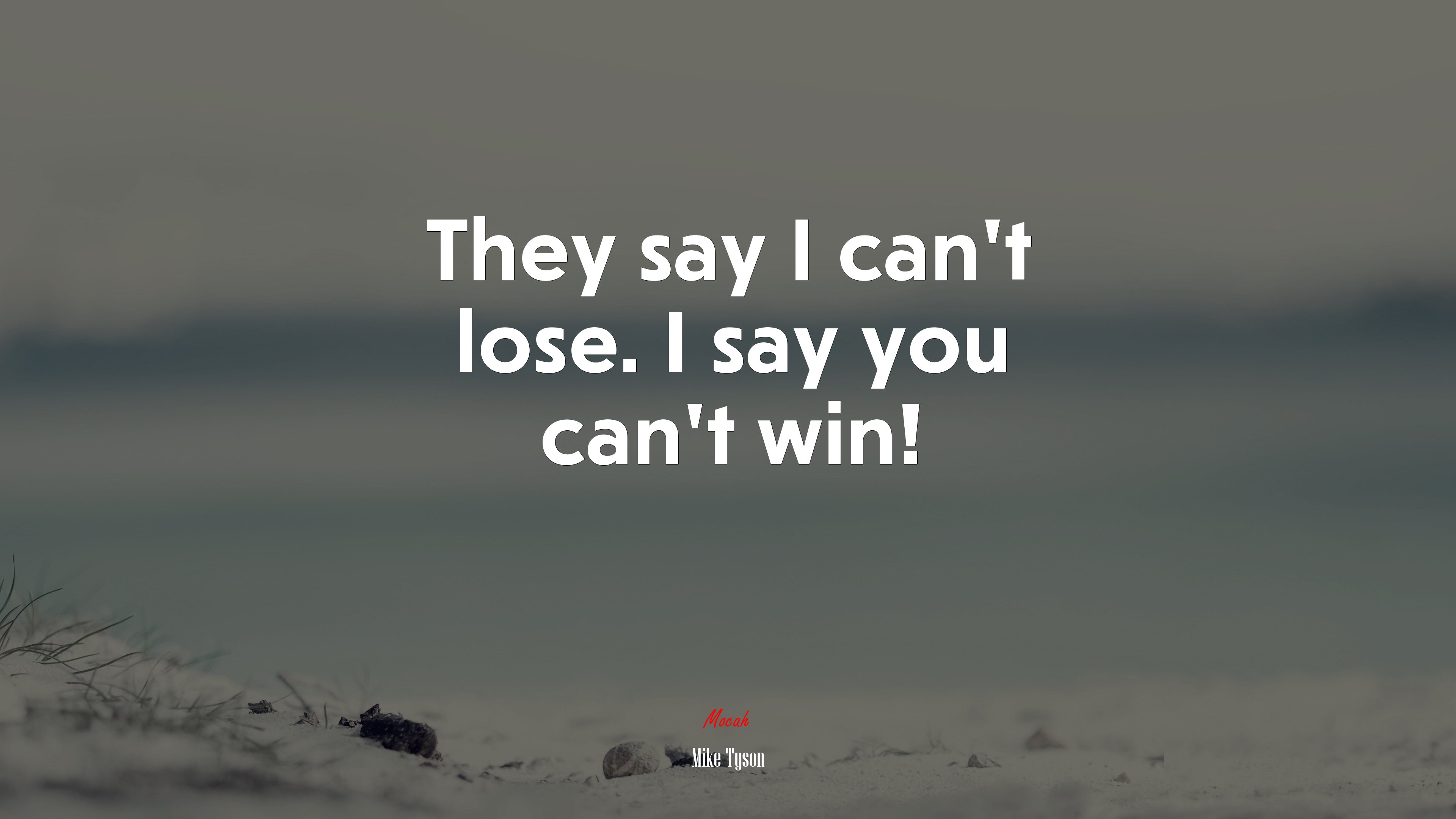 They say I can’t lose. I say you can’t win! | Mike Tyson quote HD Wallpaper