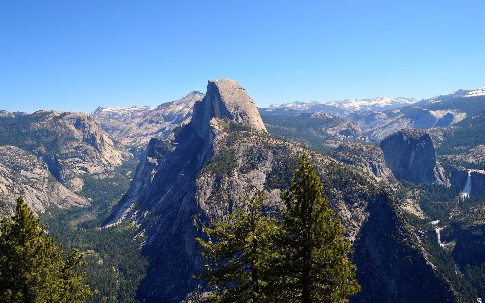 Half Dome and Yosemite Valley from Glacier Point HD Wallpaper