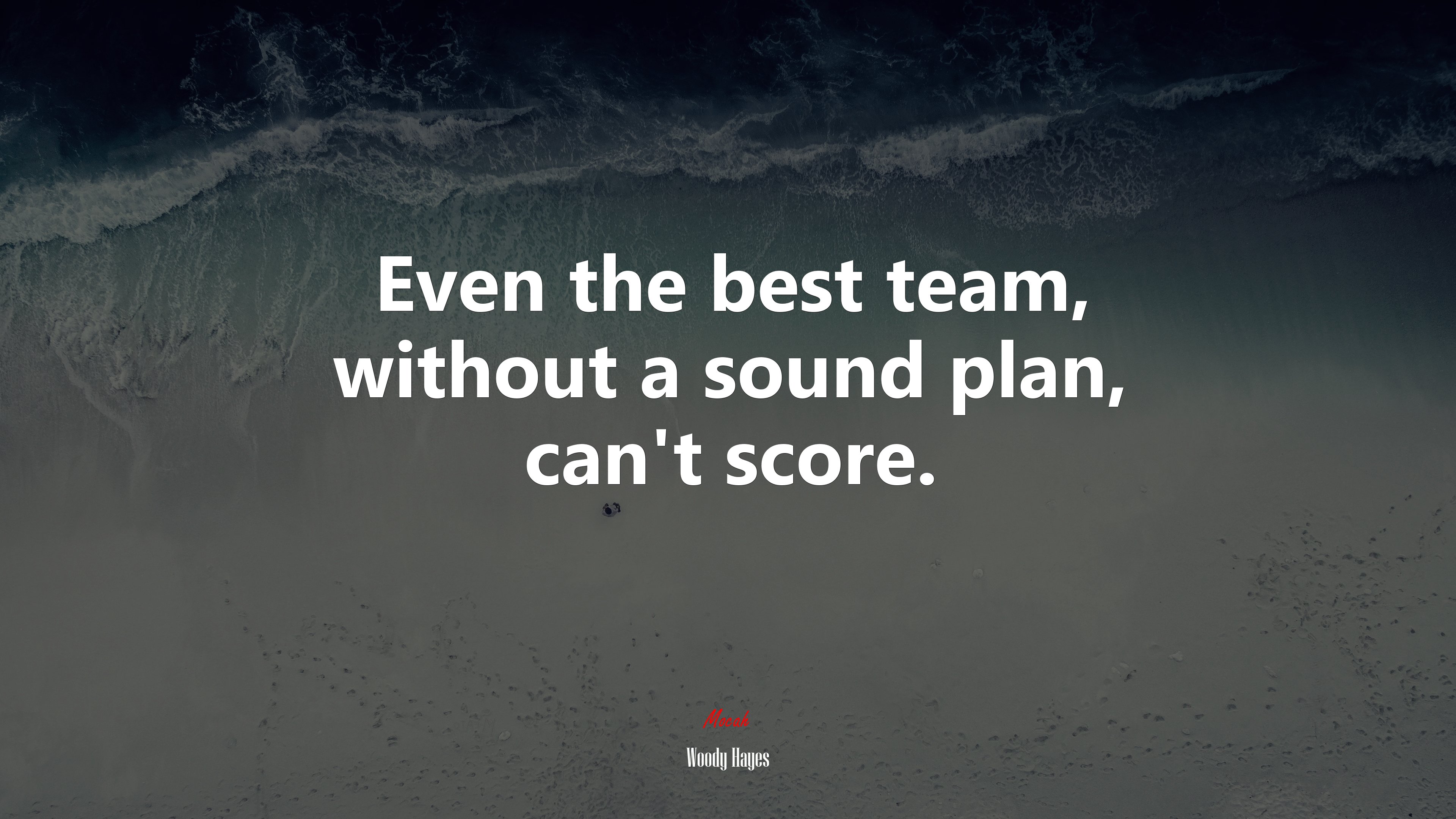 Even the best team, without a sound plan, can’t score. | Woody Hayes quote HD Wallpaper