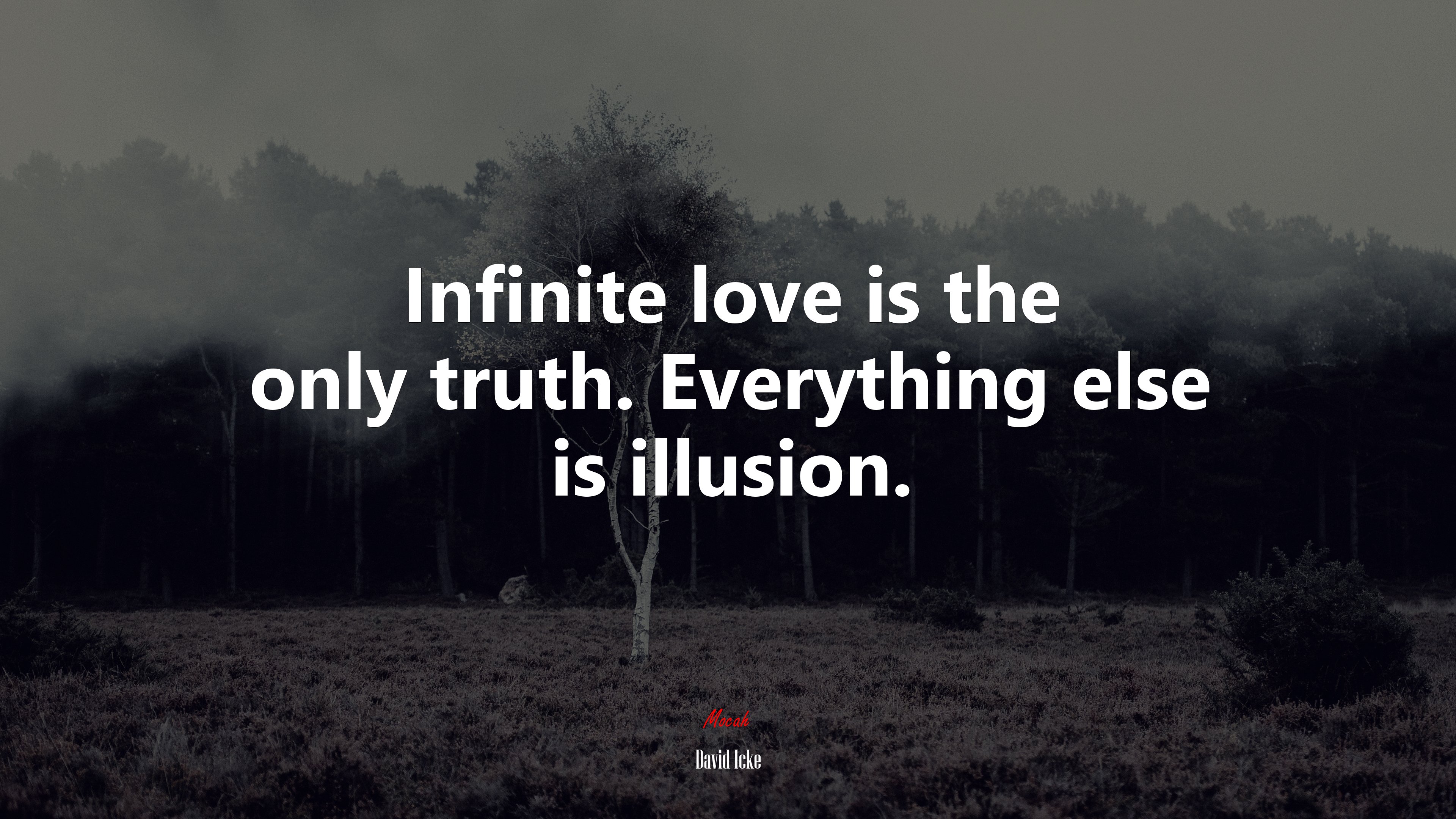 Infinite love is the only truth. Everything else is illusion. | David Icke quote HD Wallpaper