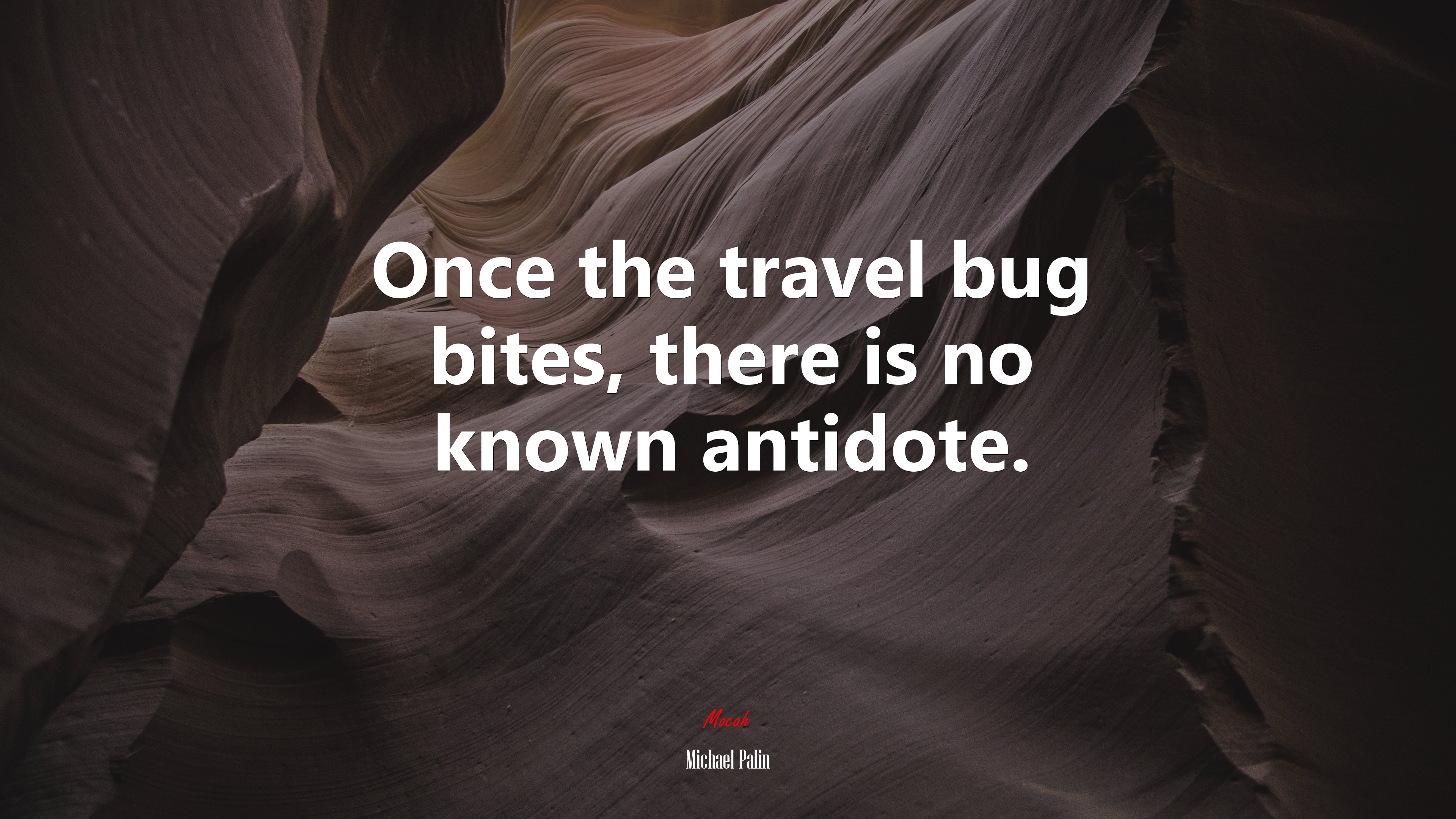 Once the travel bug bites, there is no known antidote. | Michael Palin quote HD Wallpaper