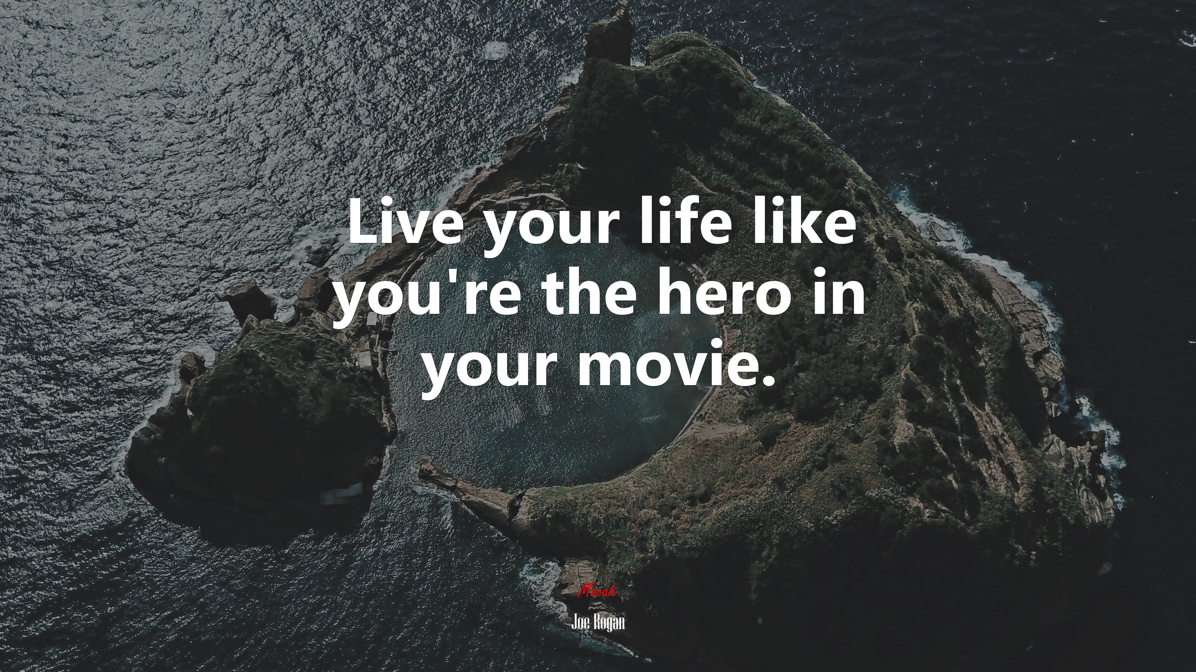Live your life like you’re the hero in your movie. | Joe Rogan quote HD Wallpaper