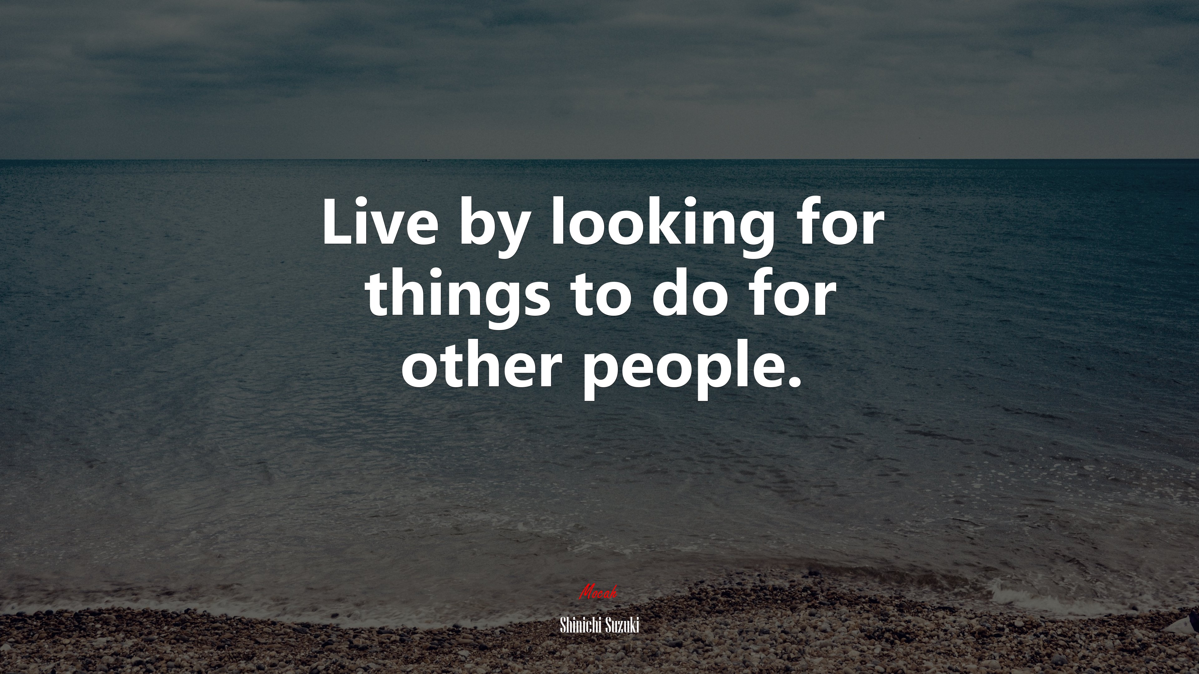 Live by looking for things to do for other people. | Shinichi Suzuki quote HD Wallpaper