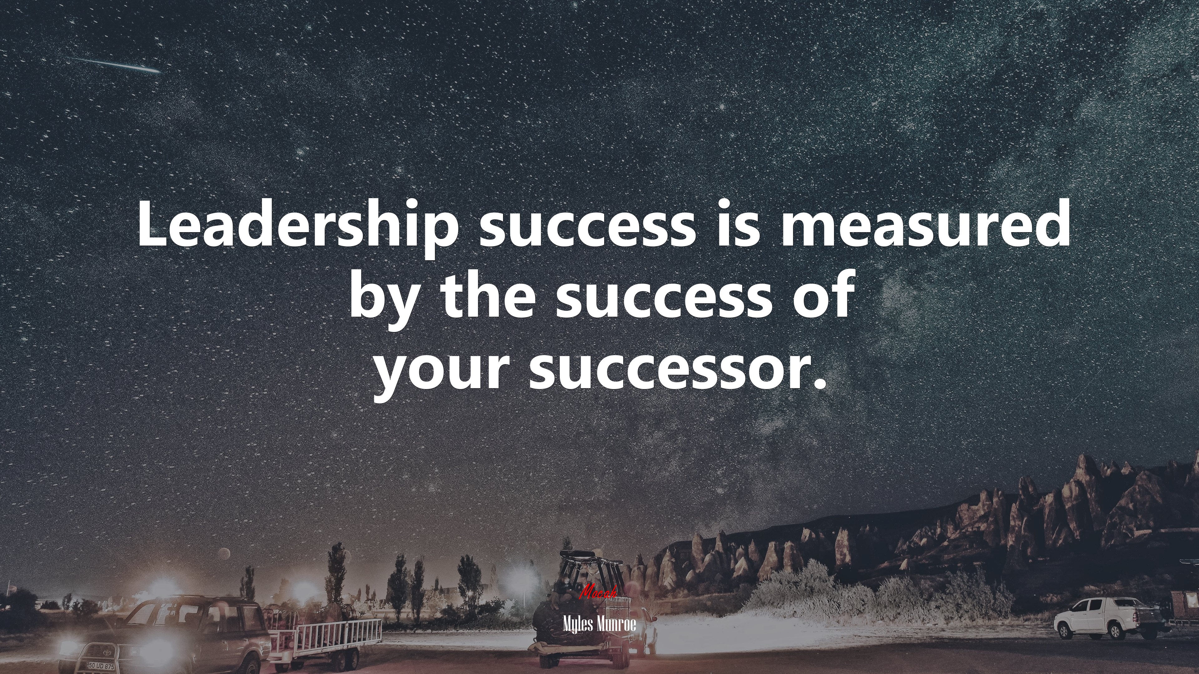 Leadership success is measured by the success of your successor. | Myles Munroe quote HD Wallpaper
