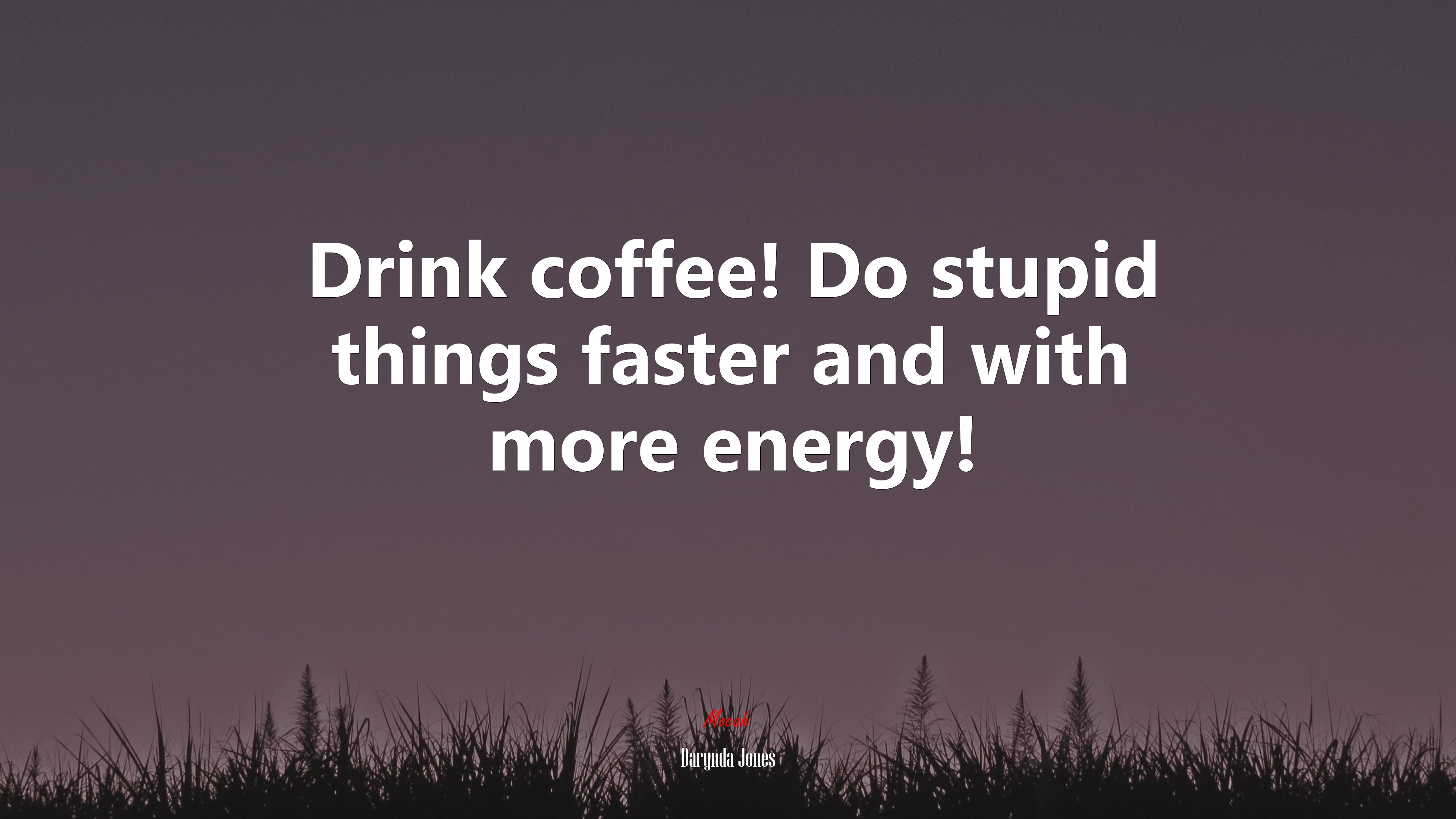Drink coffee! Do stupid things faster and with more energy! | Darynda Jones quote HD Wallpaper