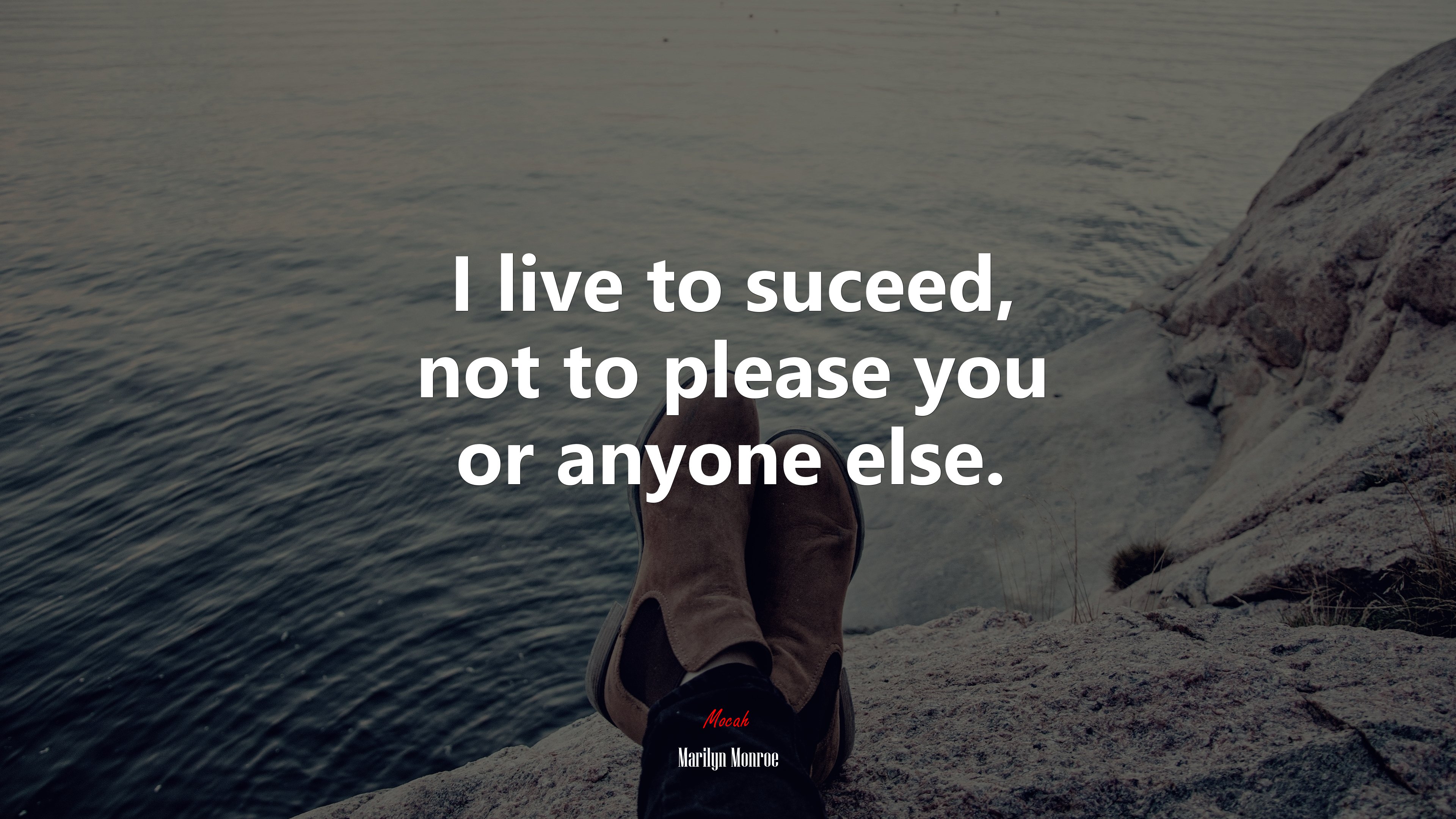 I live to suceed, not to please you or anyone else. | Marilyn Monroe quote HD Wallpaper