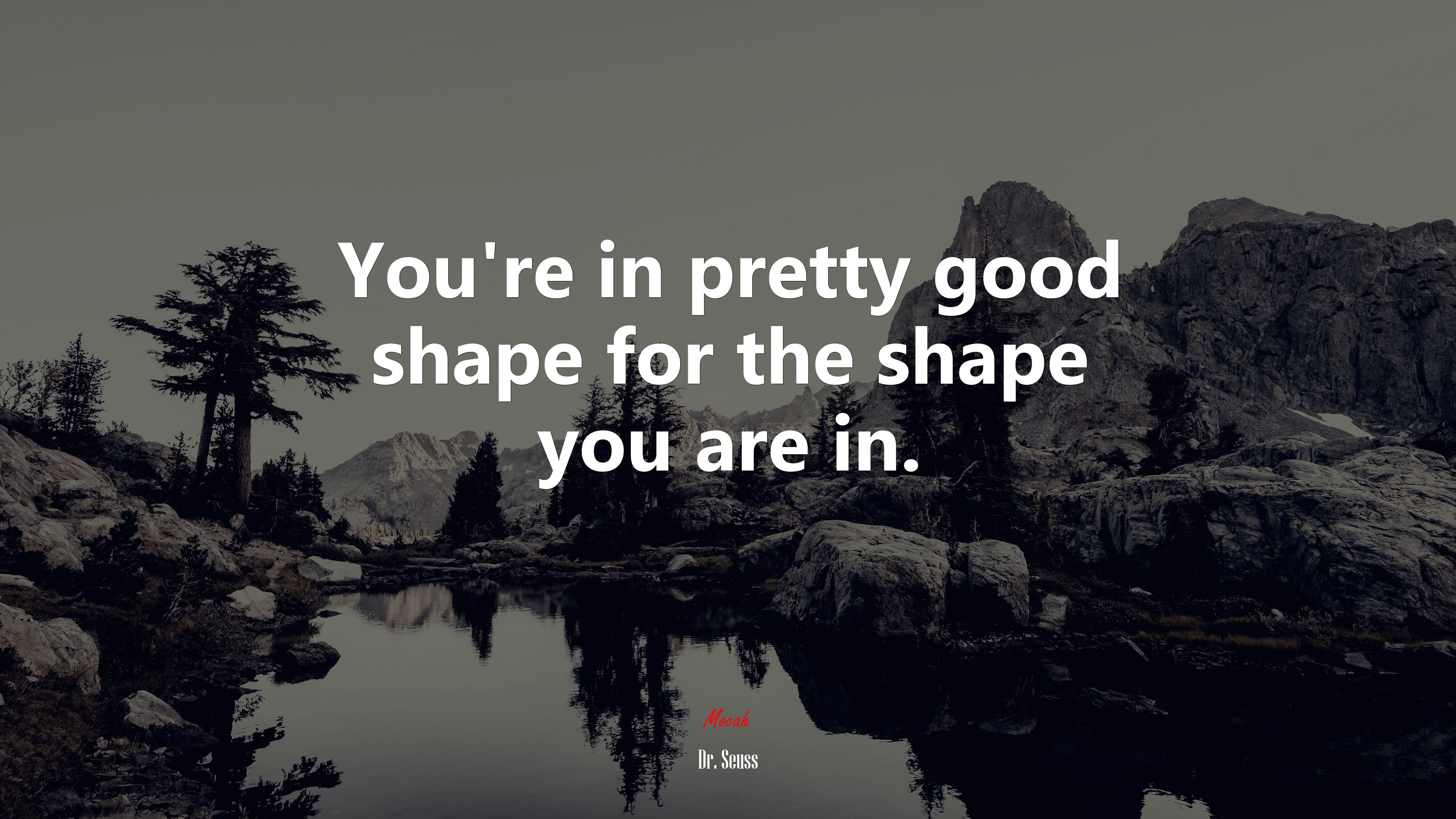 You’re in pretty good shape for the shape you are in. | Dr. Seuss quote HD Wallpaper