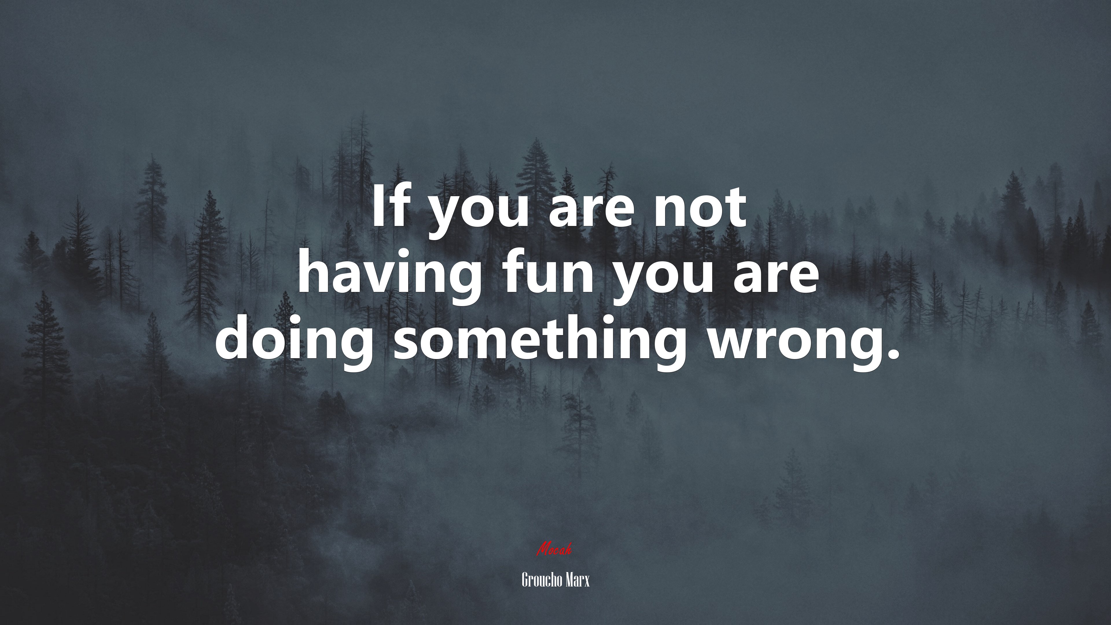 If you are not having fun you are doing something wrong. | Groucho Marx quote HD Wallpaper