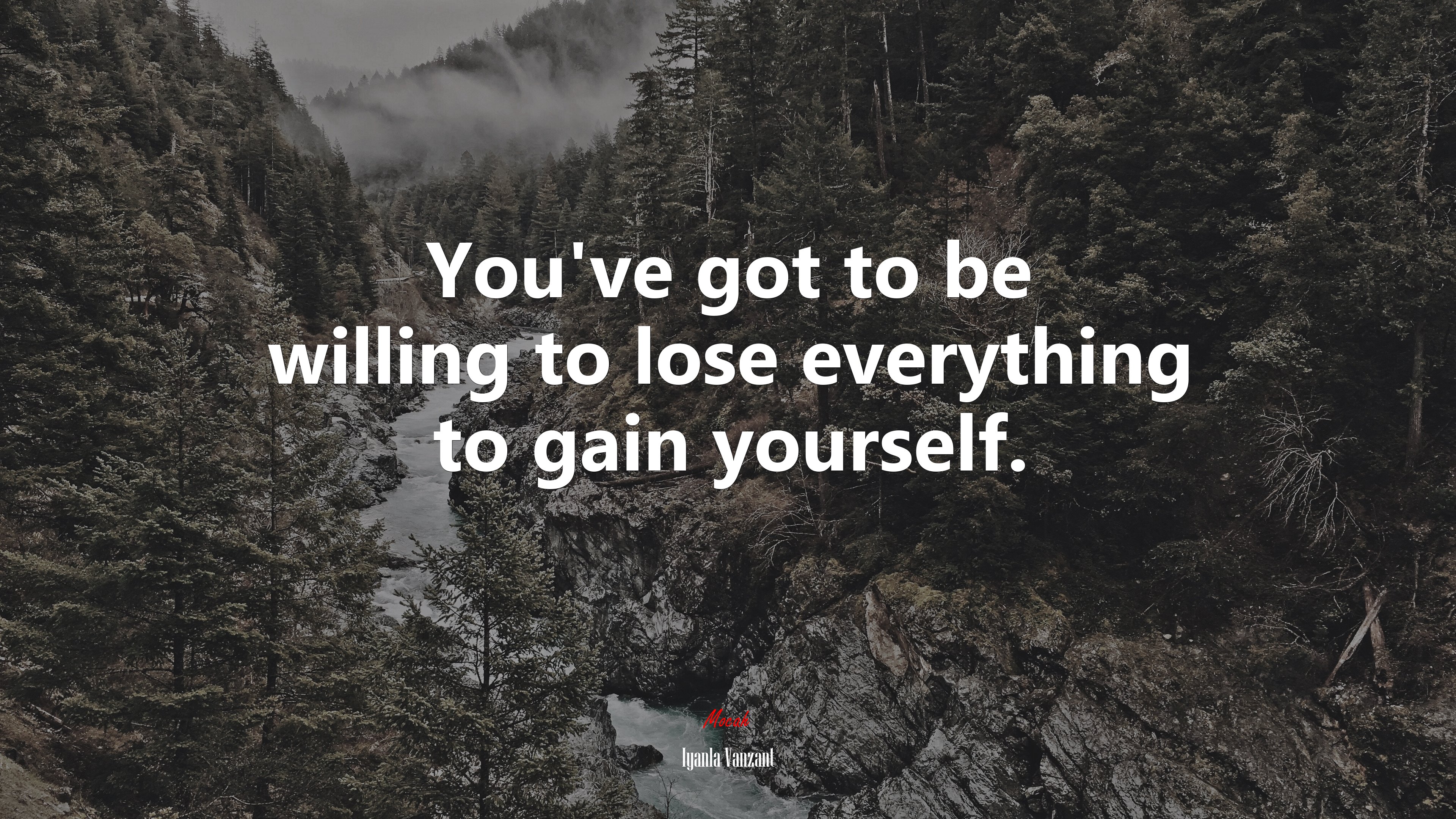 You’ve got to be willing to lose everything to gain yourself. | Iyanla Vanzant quote HD Wallpaper