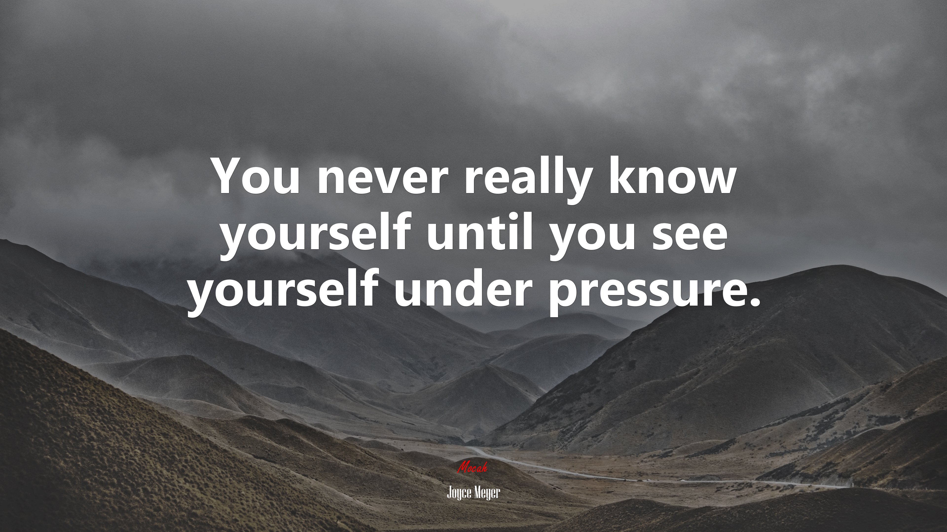 You never really know yourself until you see yourself under pressure. | Joyce Meyer quote HD Wallpaper