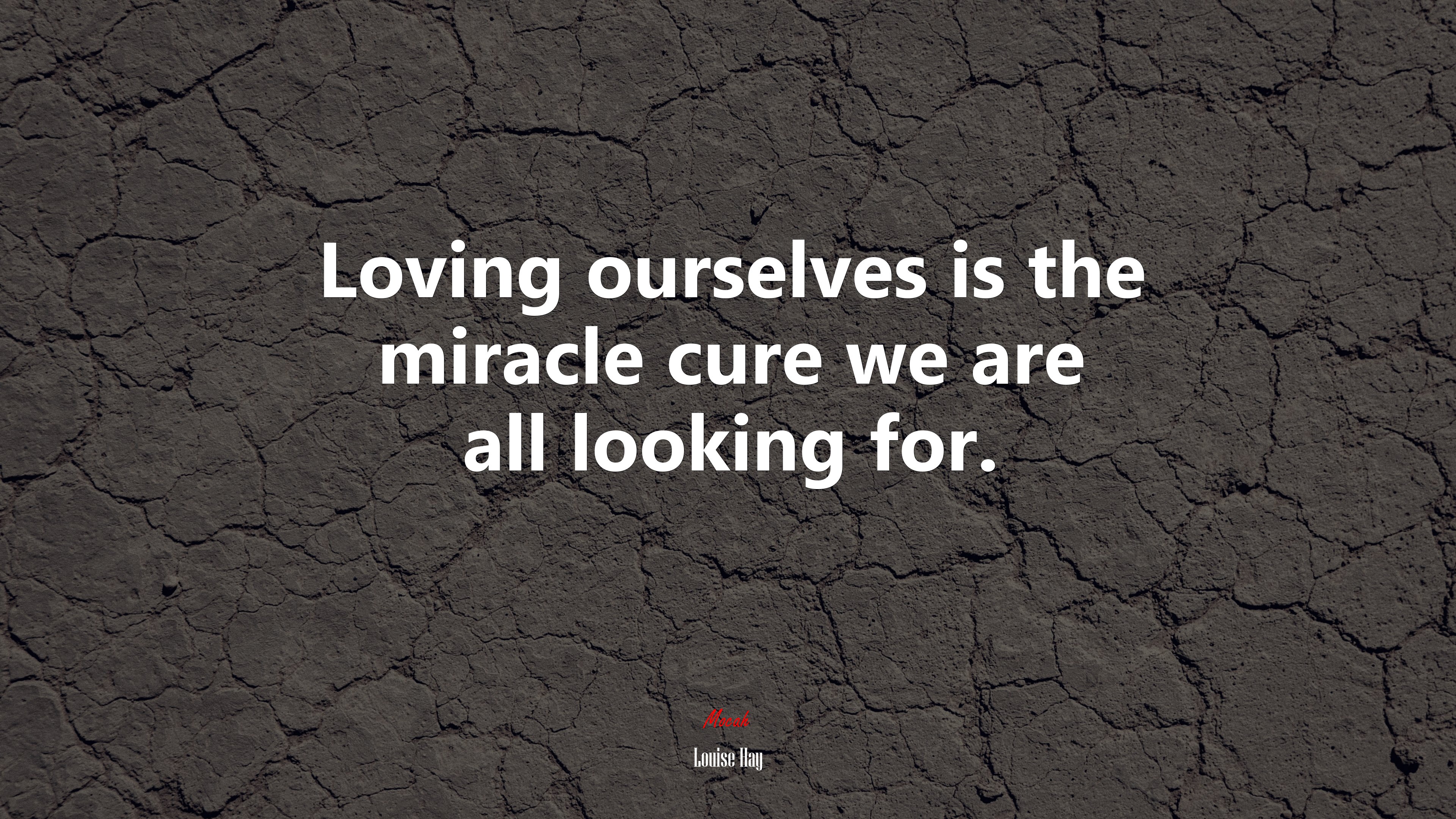 Loving ourselves is the miracle cure we are all looking for. | Louise Hay quote HD Wallpaper