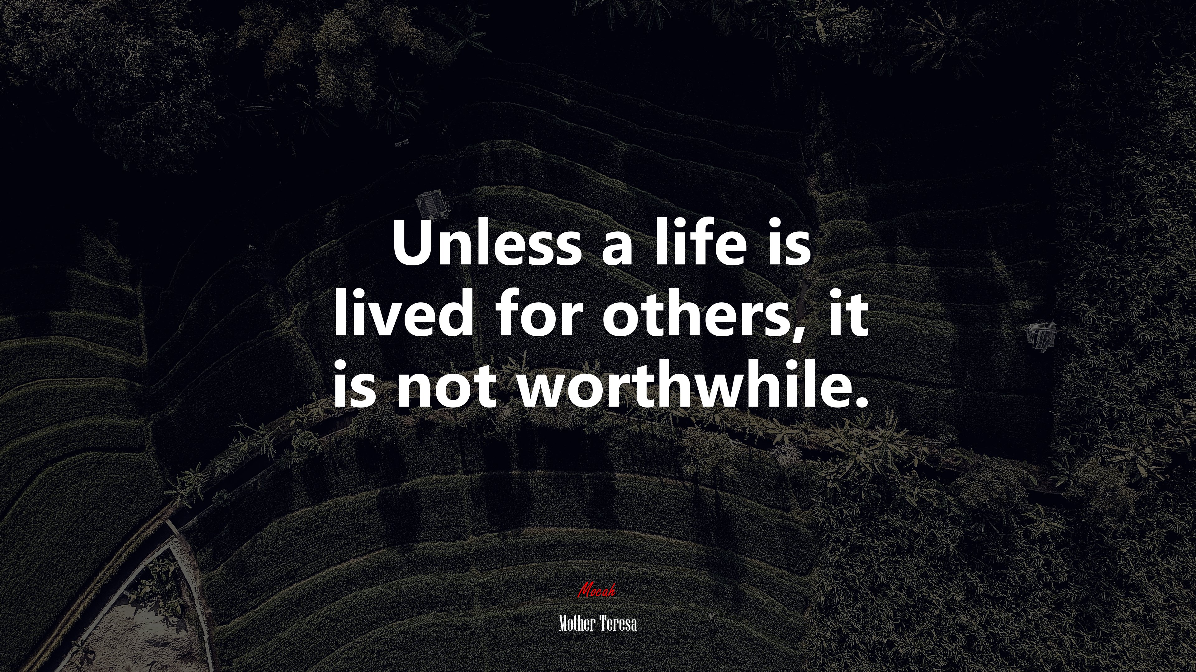 Unless a life is lived for others, it is not worthwhile. | Mother Teresa quote HD Wallpaper