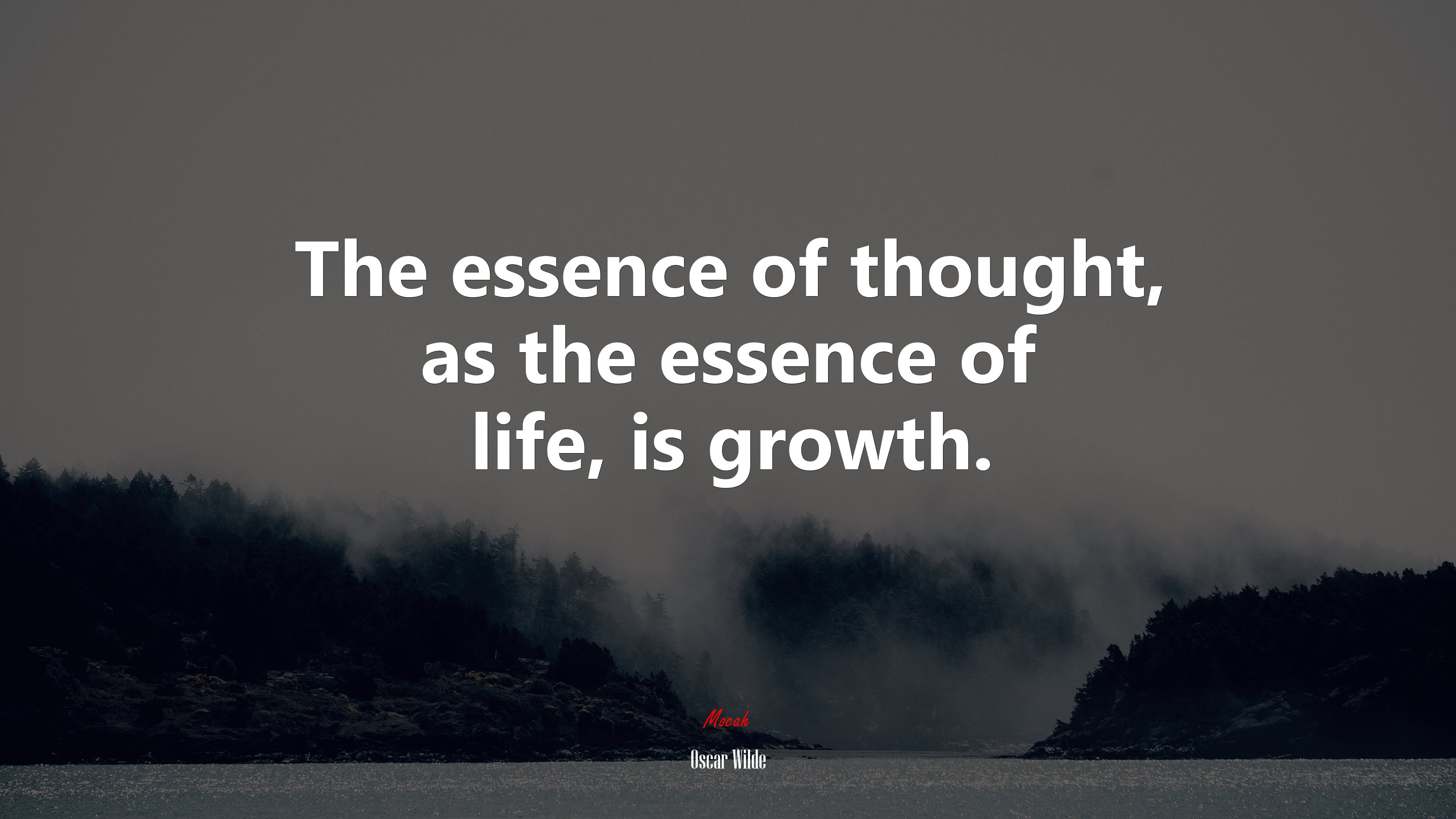 The essence of thought, as the essence of life, is growth. | Oscar Wilde quote HD Wallpaper