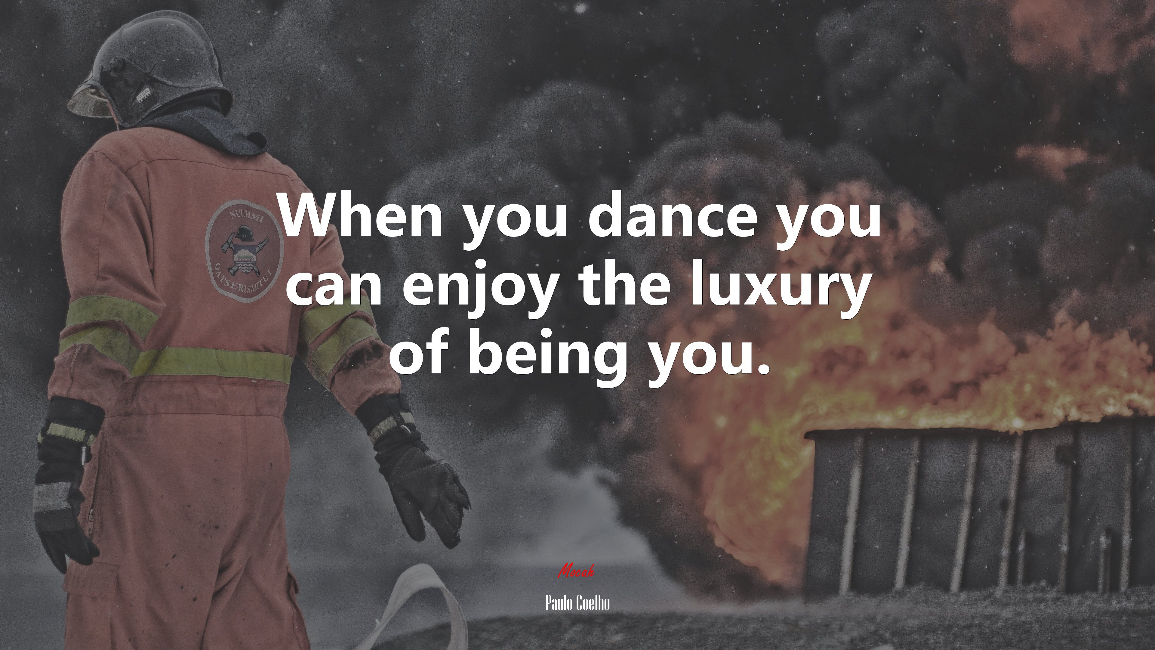 When you dance you can enjoy the luxury of being you. | Paulo Coelho quote HD Wallpaper