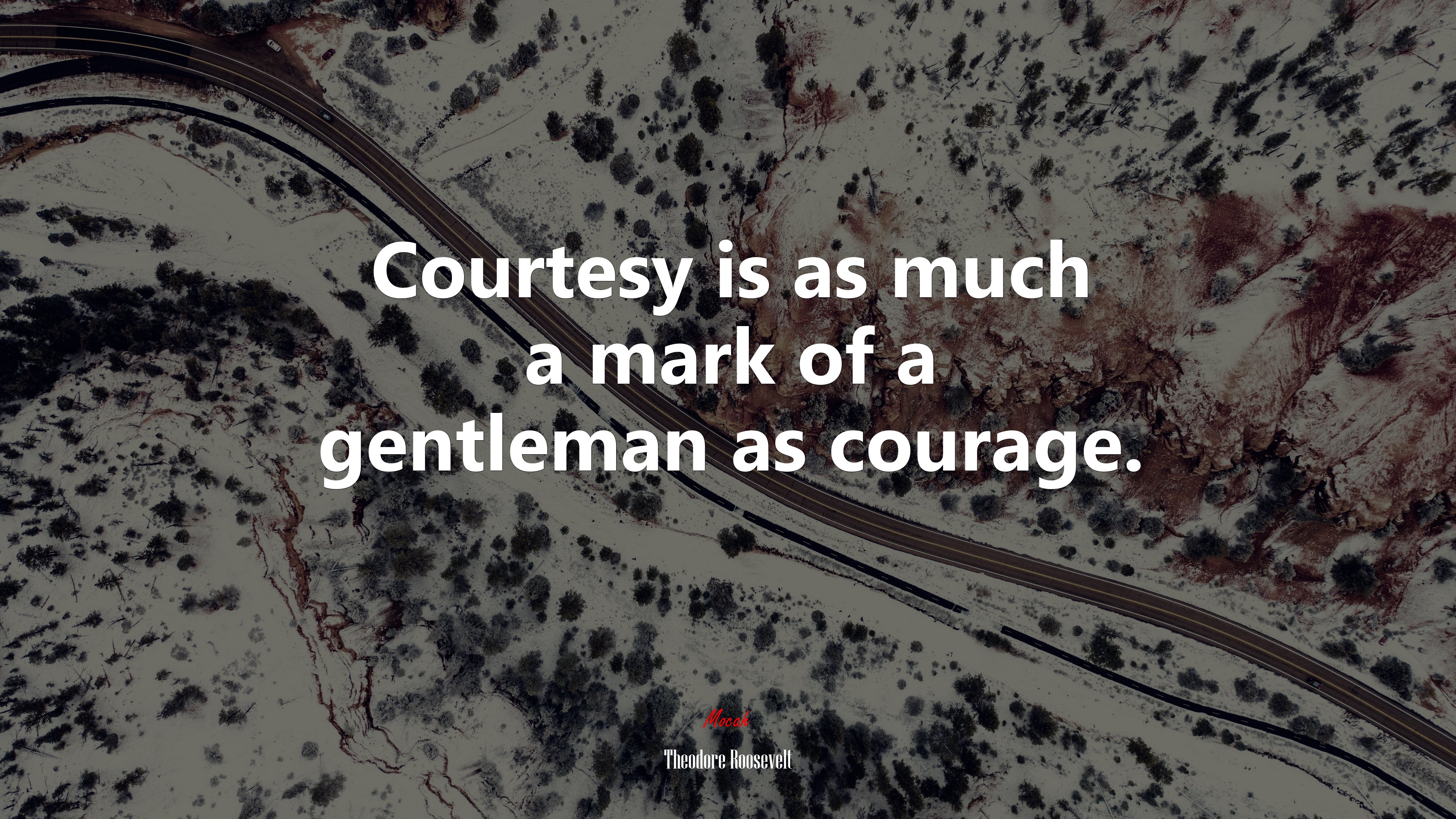 Courtesy is as much a mark of a gentleman as courage. | Theodore Roosevelt quote HD Wallpaper