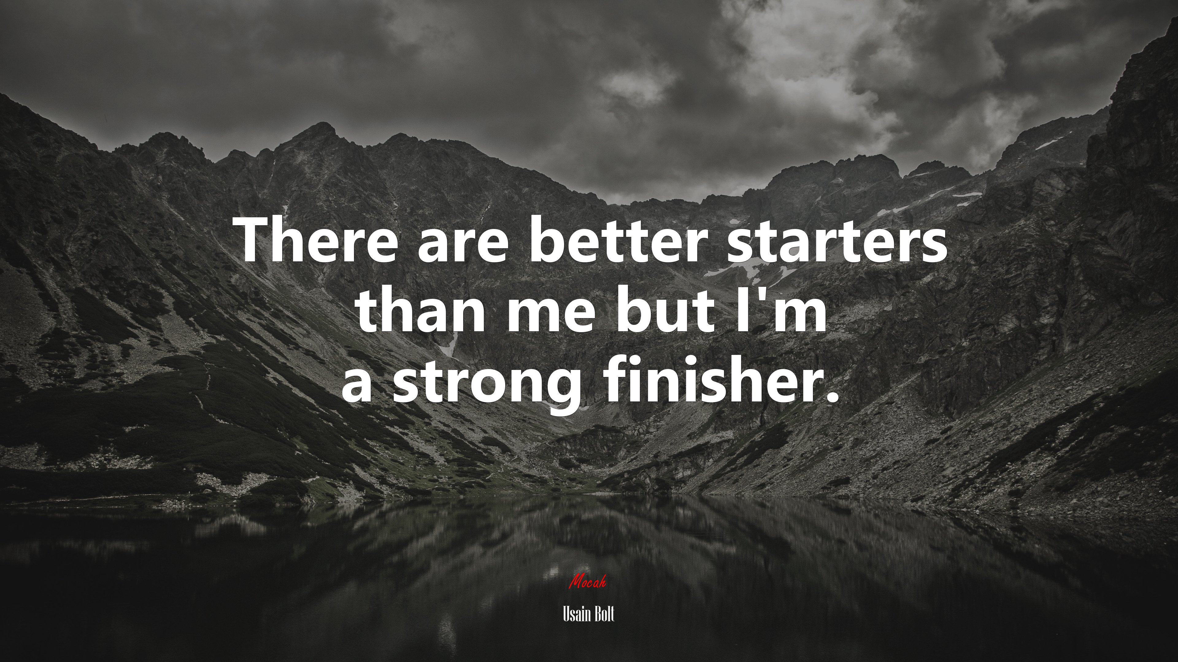 There are better starters than me but I’m a strong finisher. | Usain Bolt quote HD Wallpaper