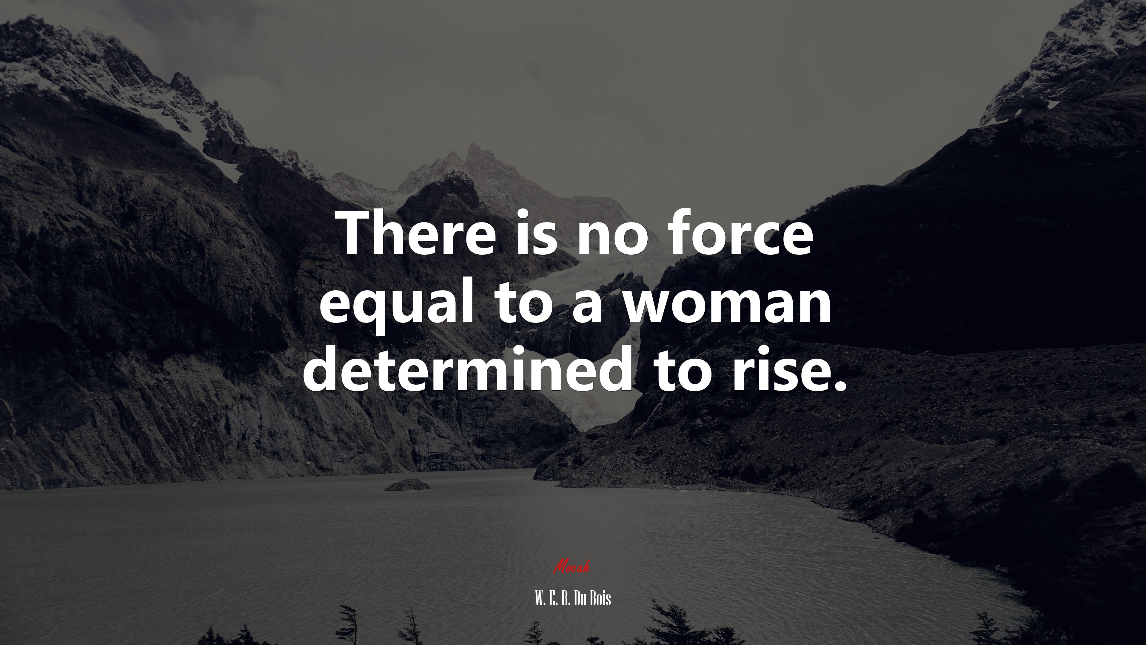 There is no force equal to a woman determined to rise. | W. E. B. Du Bois quote HD Wallpaper