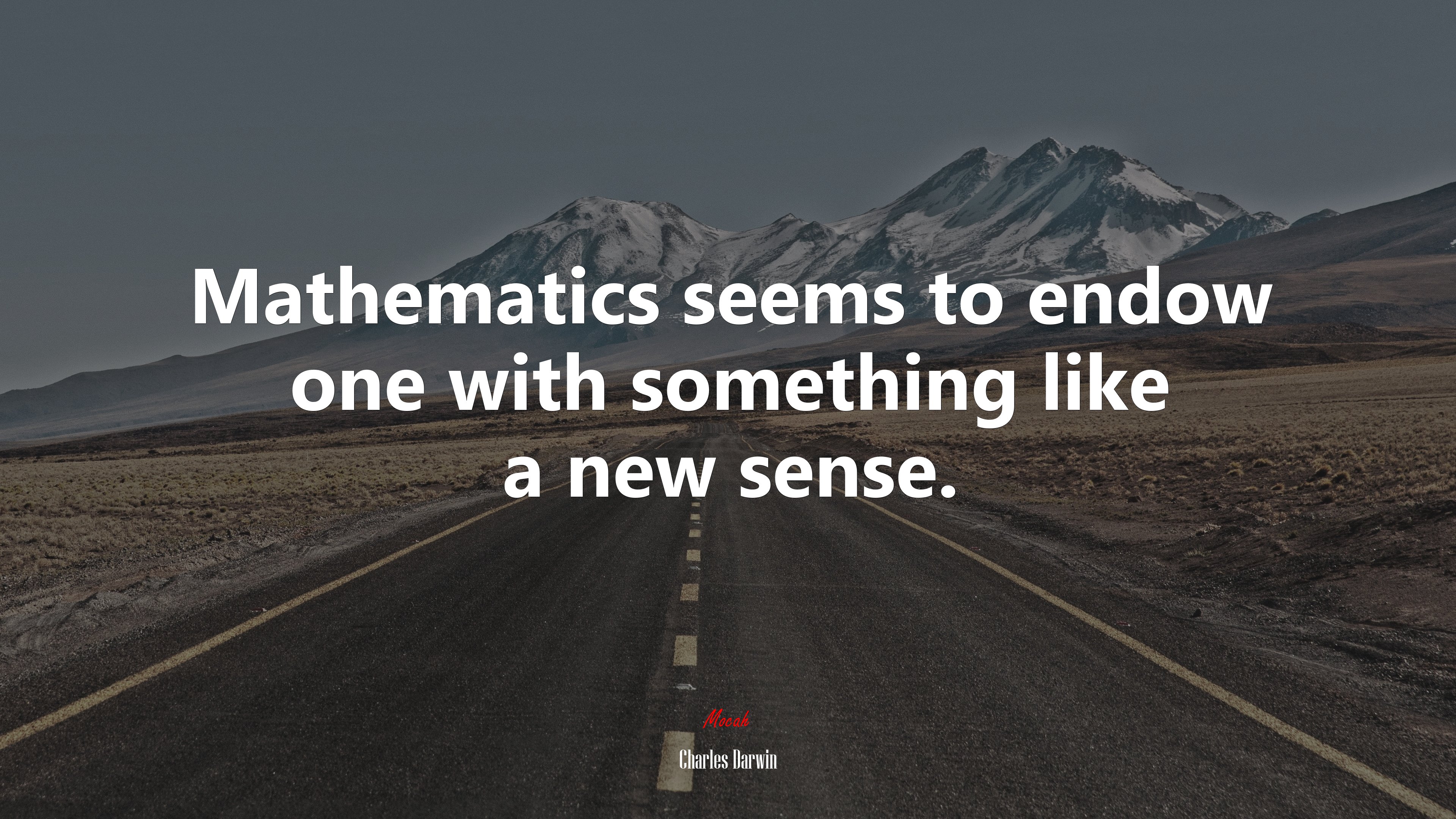 Mathematics seems to endow one with something like a new sense. | Charles Darwin quote HD Wallpaper
