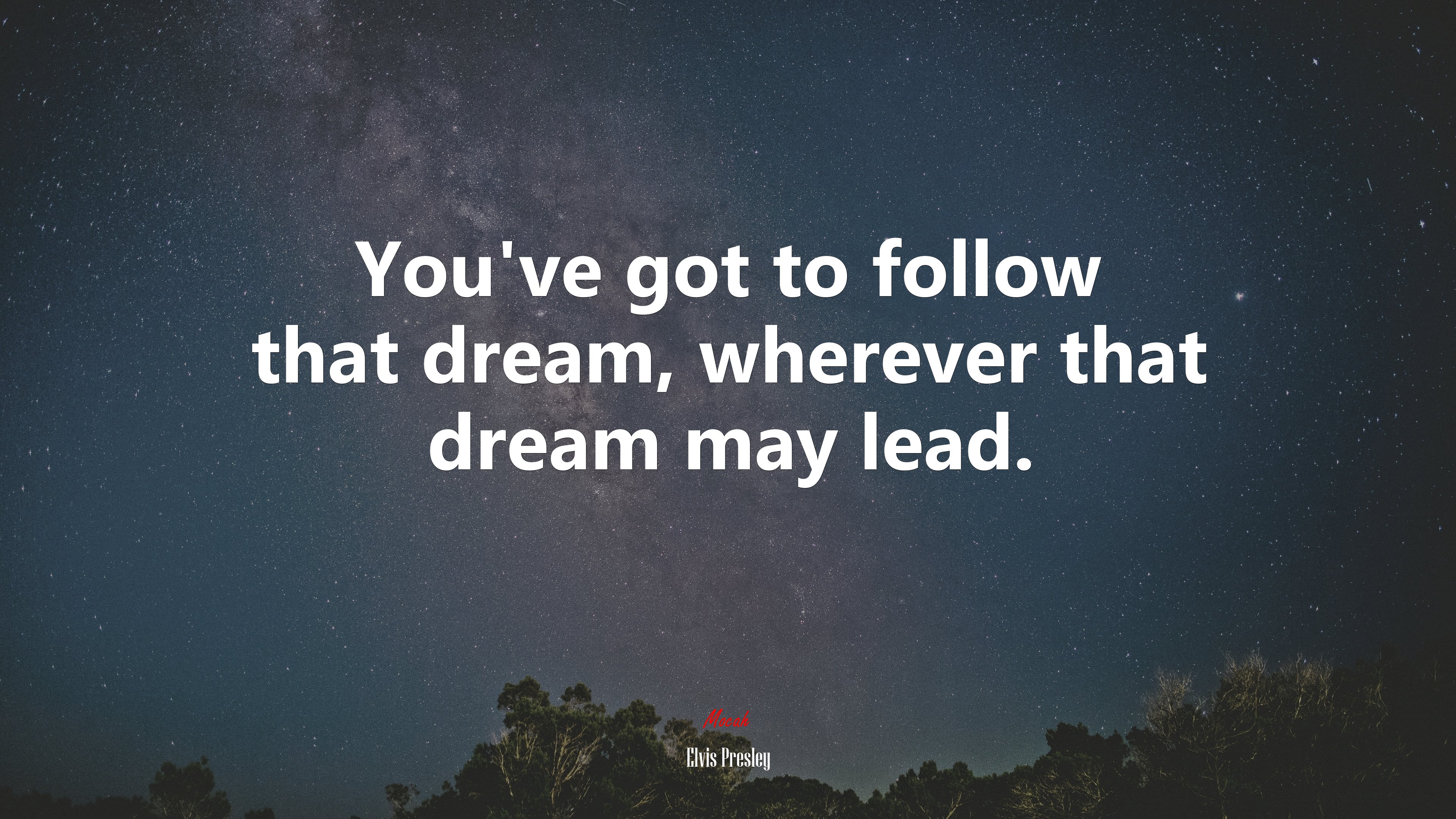 You’ve got to follow that dream, wherever that dream may lead. | Elvis Presley quote HD Wallpaper