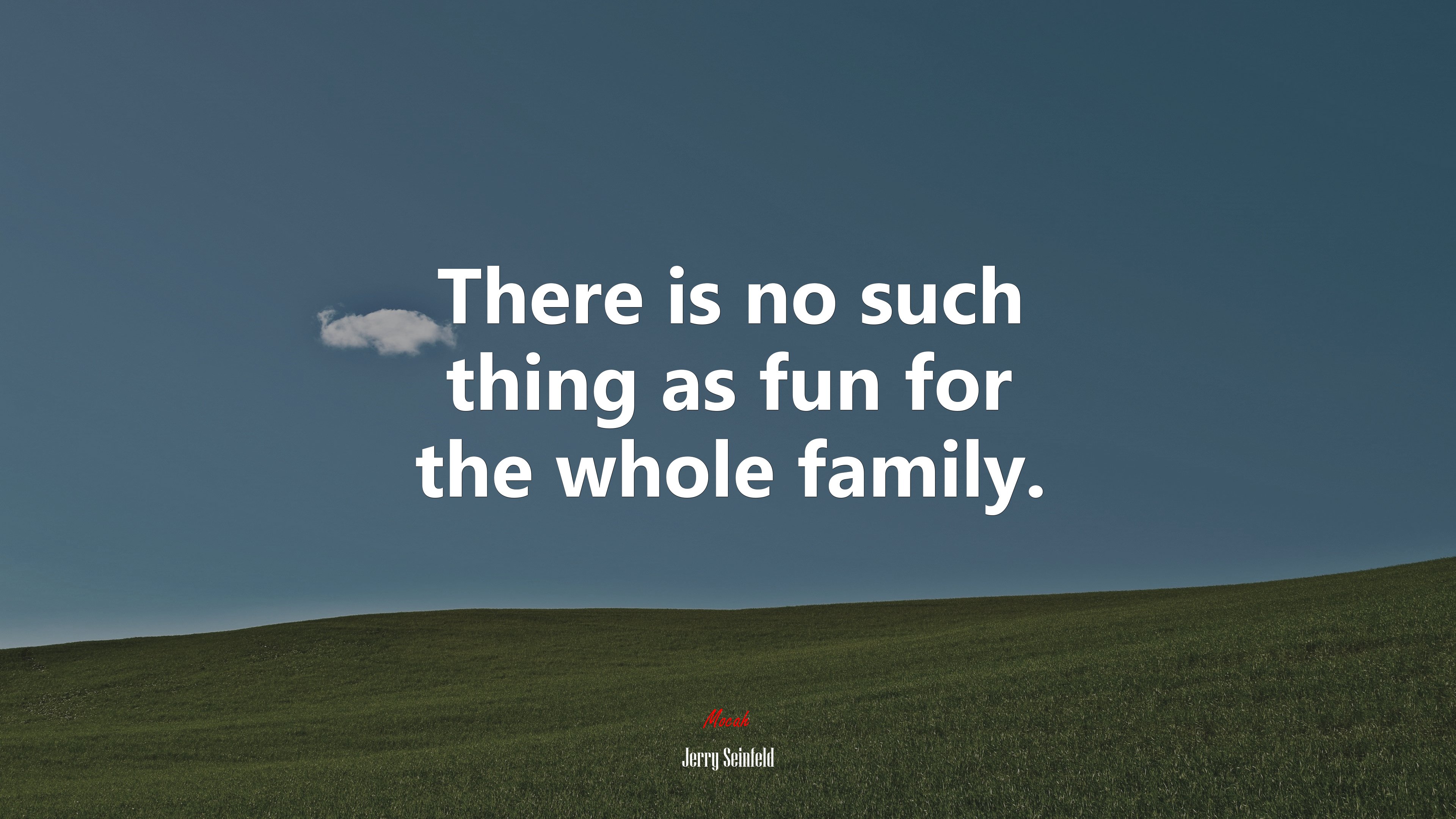 There is no such thing as fun for the whole family. | Jerry Seinfeld quote HD Wallpaper