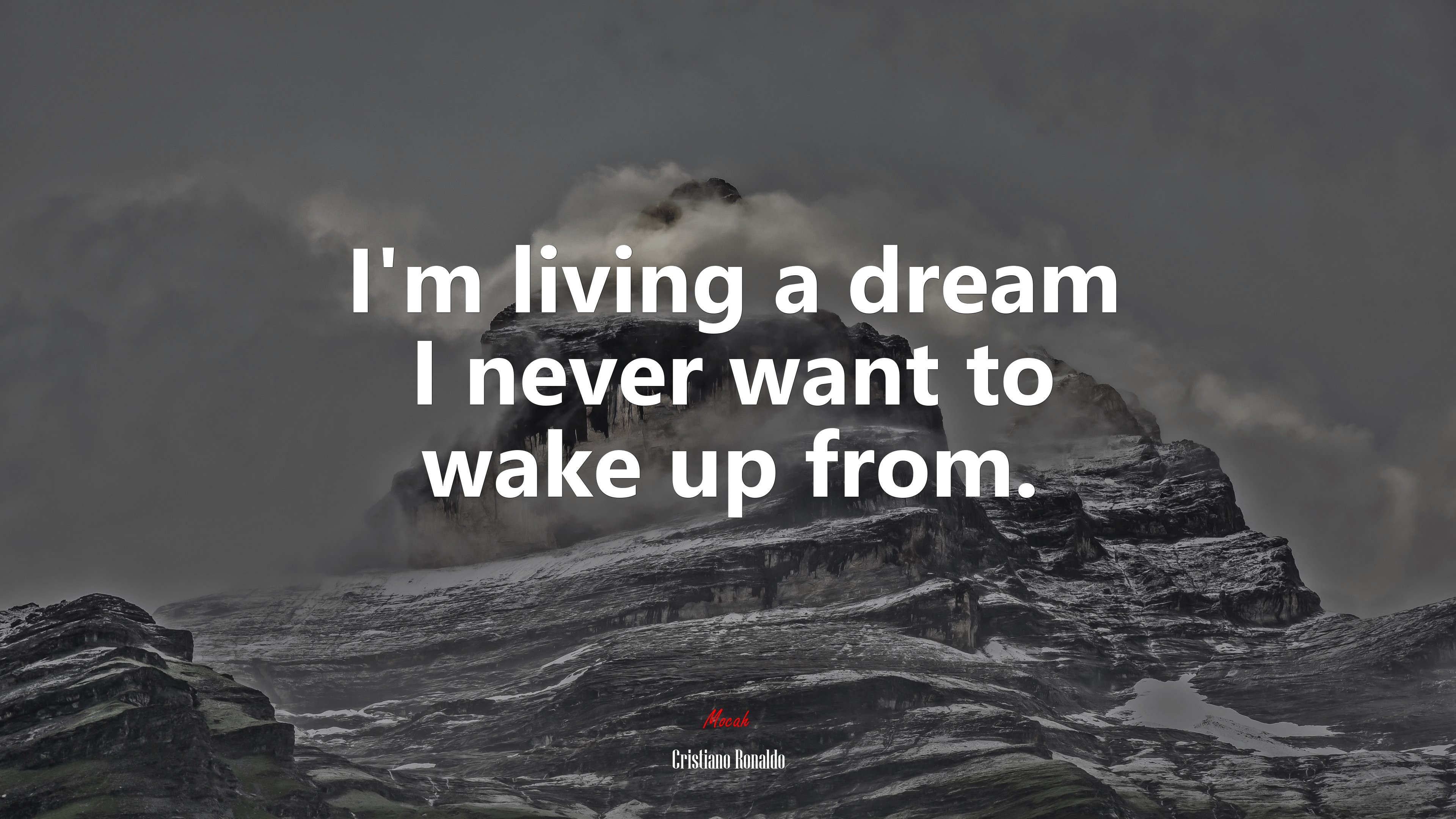 I’m living a dream I never want to wake up from. | Cristiano Ronaldo quote HD Wallpaper
