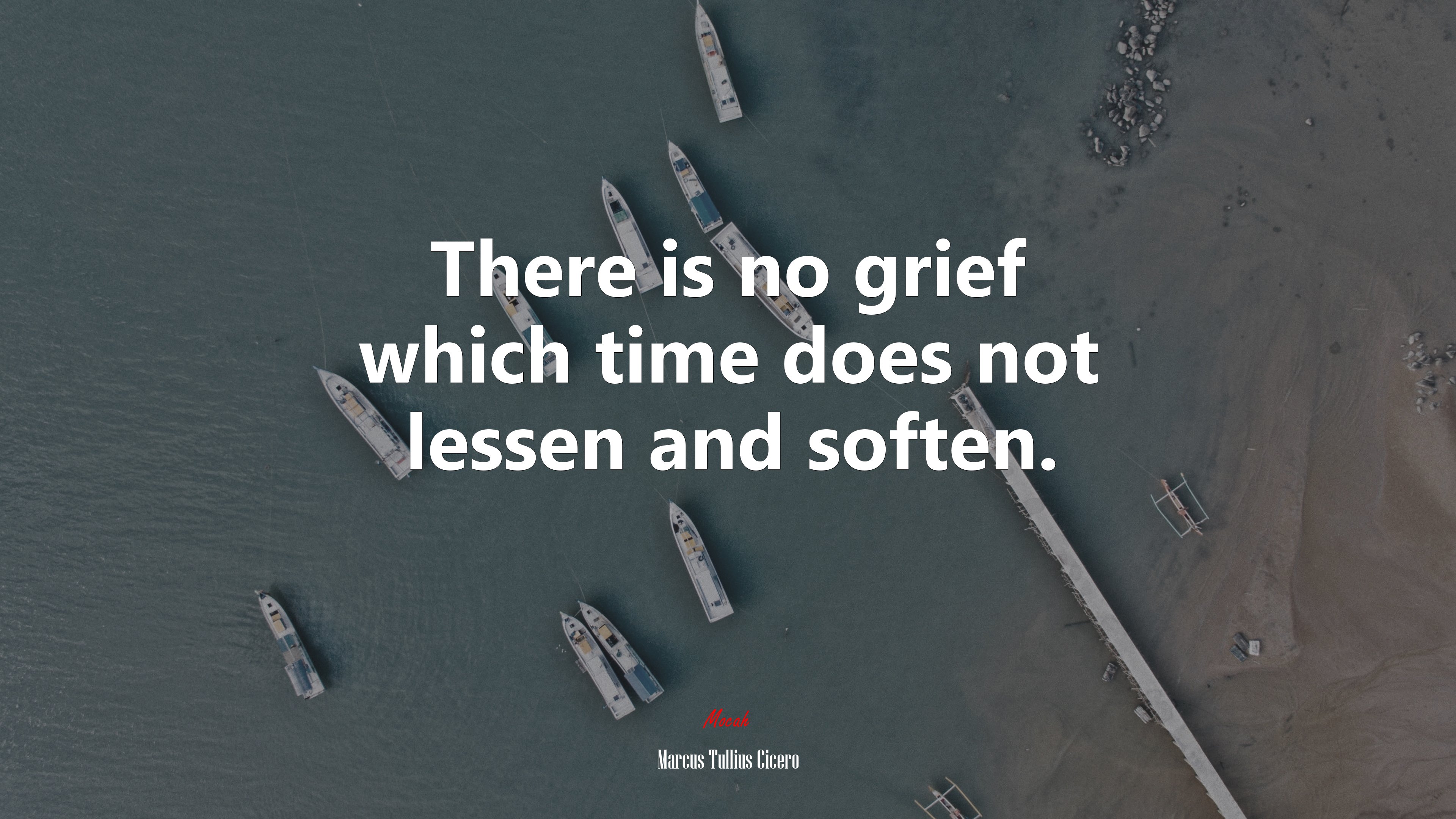 There is no grief which time does not lessen and soften. | Marcus Tullius Cicero quote HD Wallpaper