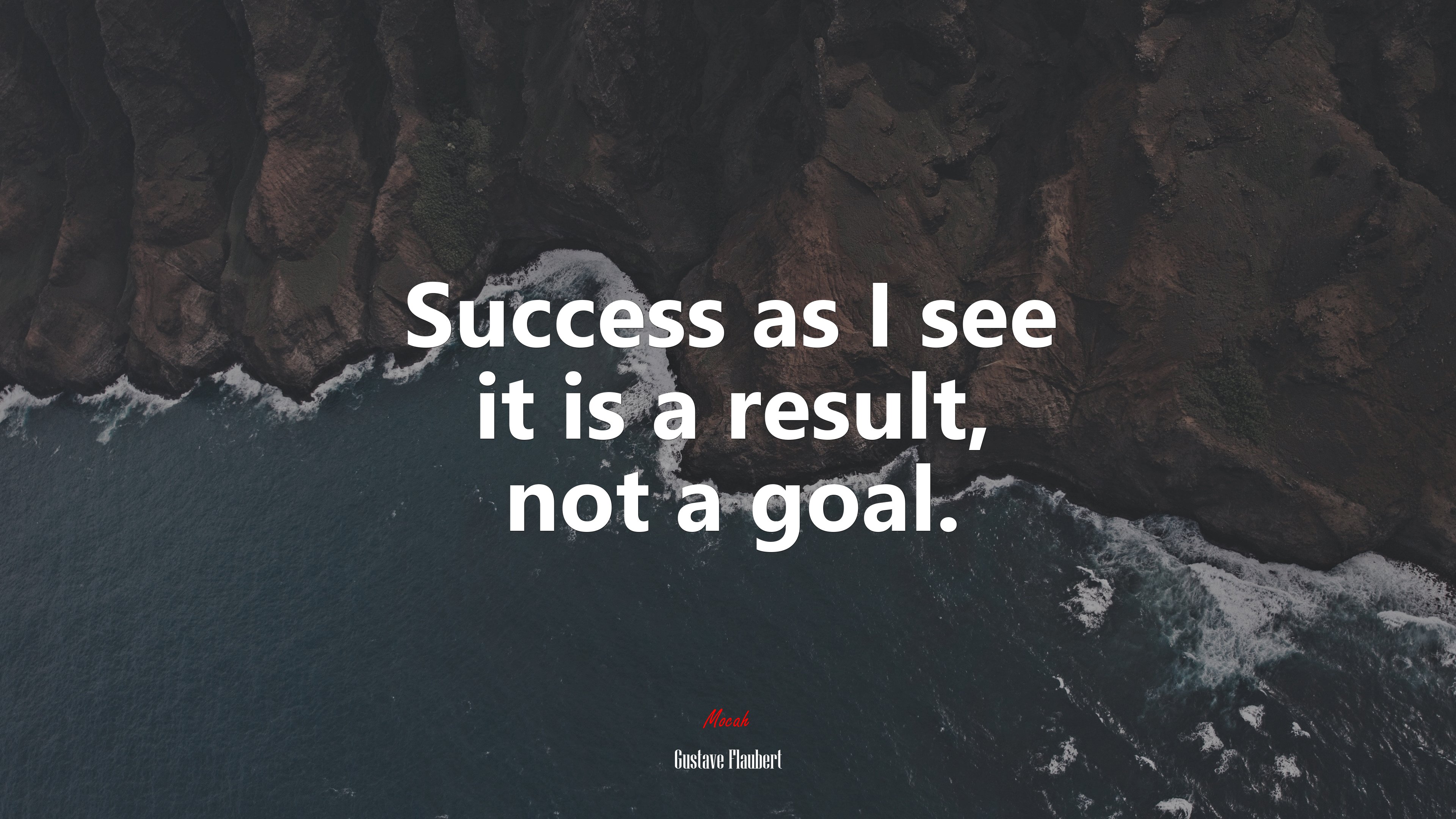 Success as I see it is a result, not a goal. | Gustave Flaubert quote HD Wallpaper