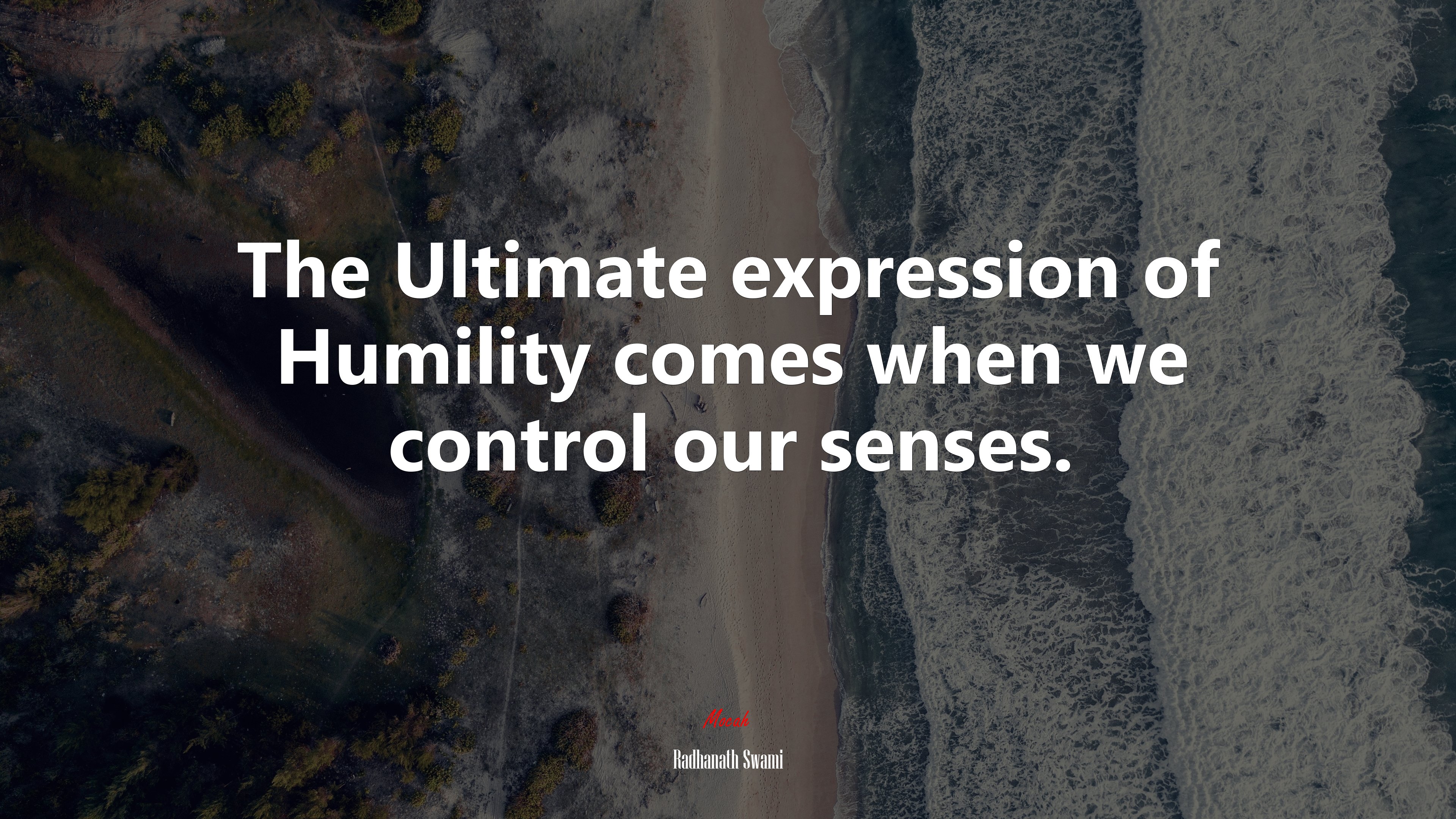 The Ultimate expression of Humility comes when we control our senses. | Radhanath Swami quote HD Wallpaper
