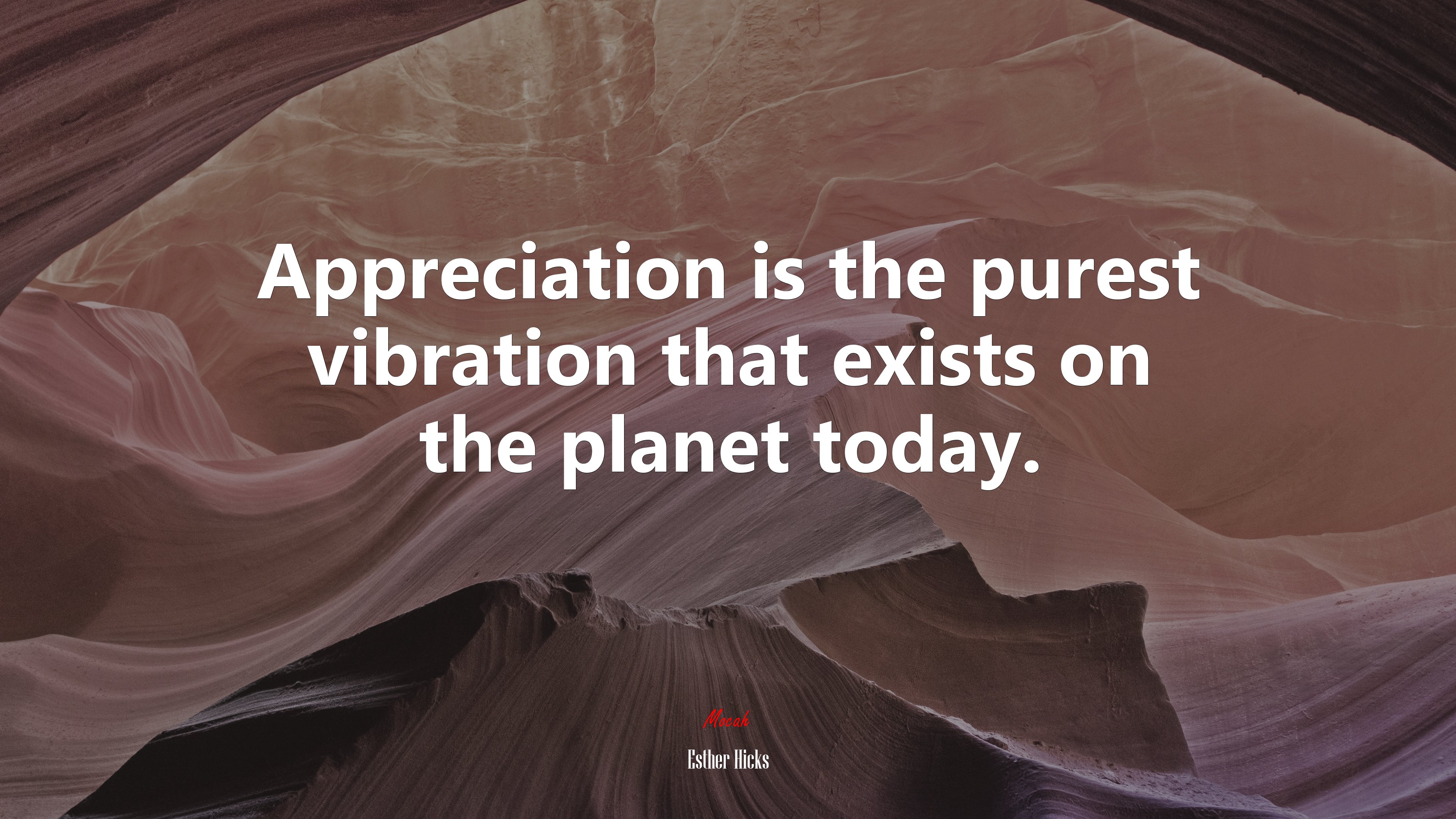 Appreciation is the purest vibration that exists on the planet today. | Esther Hicks quote HD Wallpaper