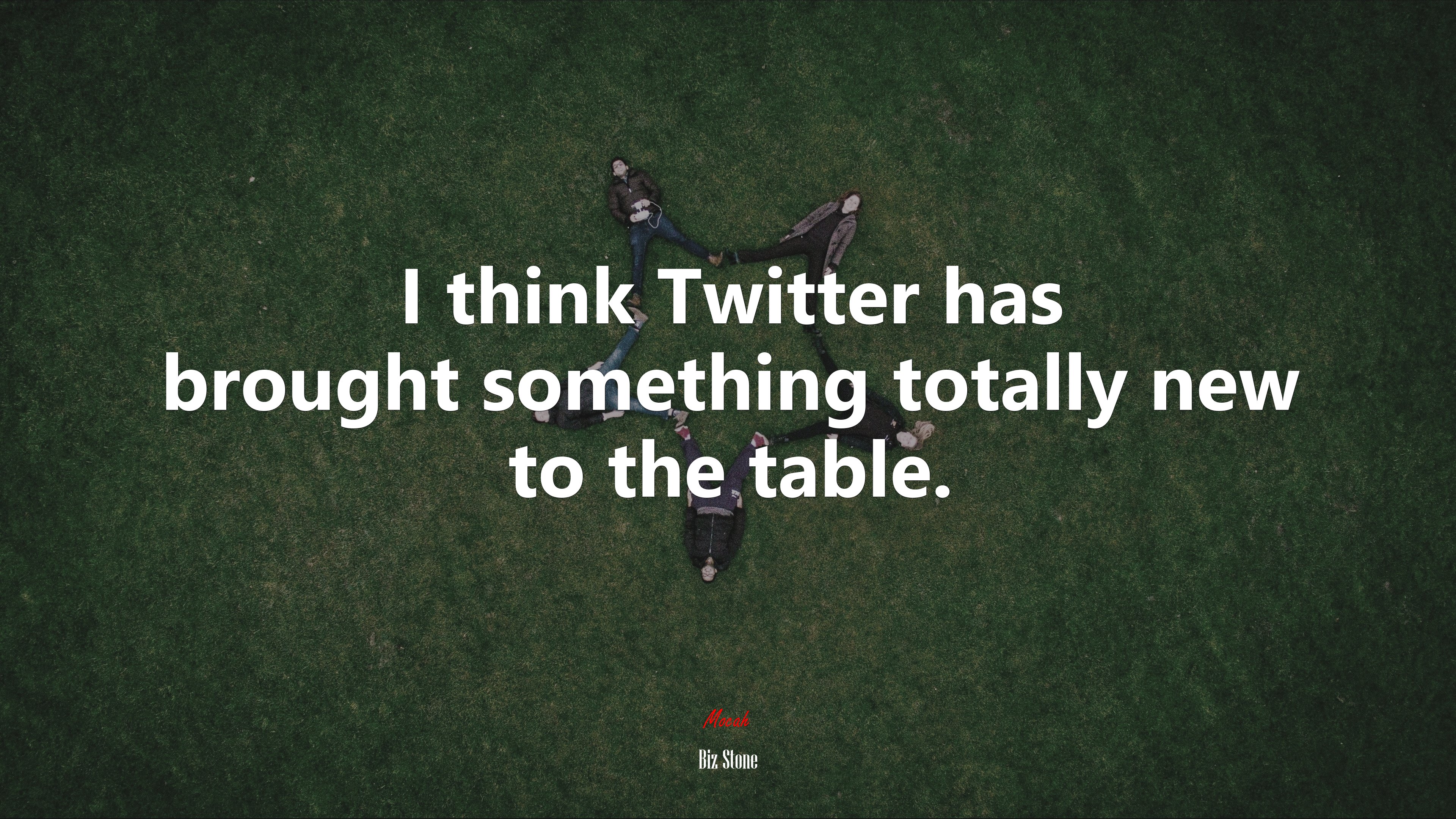 I think Twitter has brought something totally new to the table. | Biz Stone quote HD Wallpaper