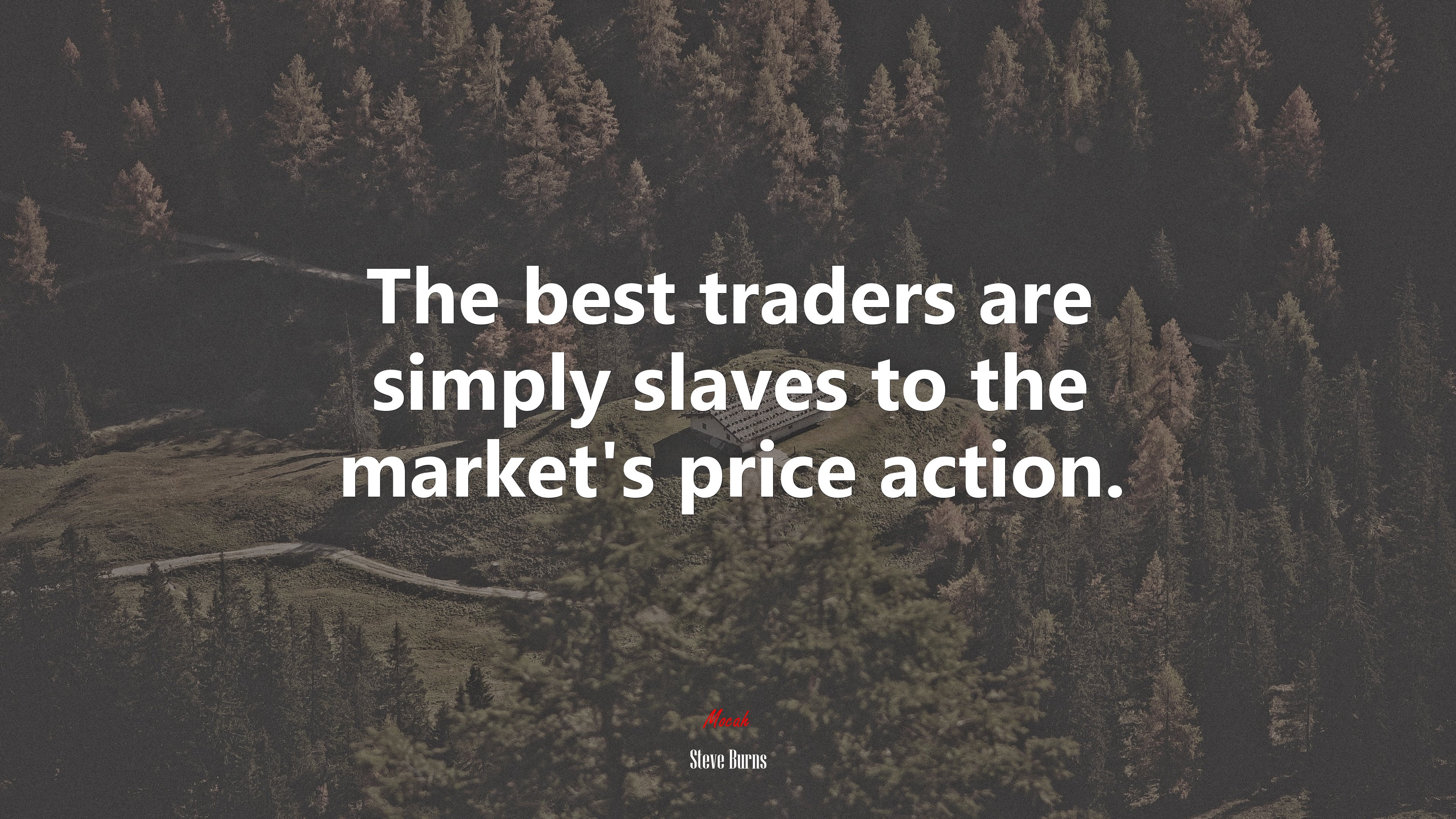 The best traders are simply slaves to the market’s price action. | Steve Burns quote HD Wallpaper