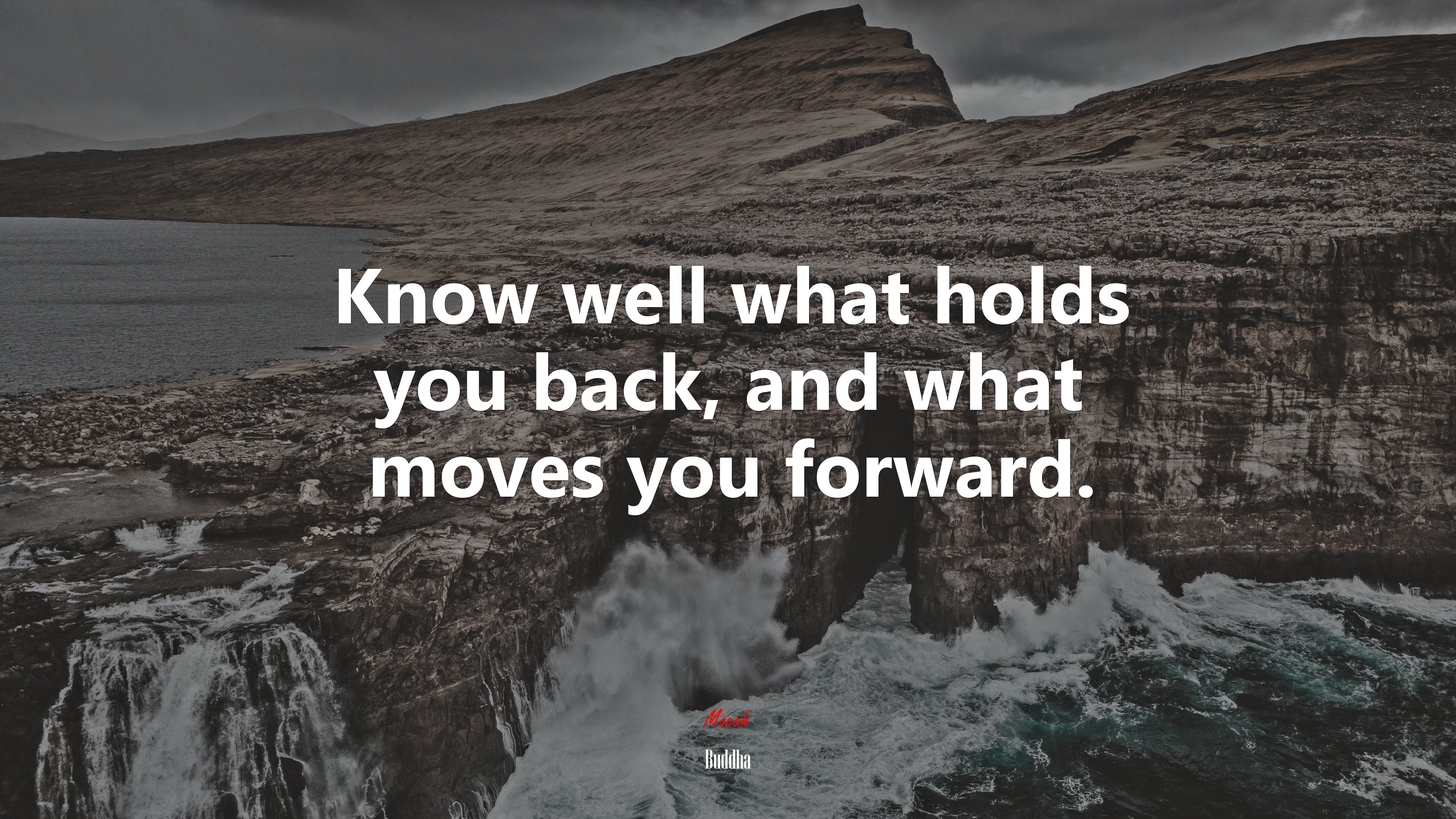 Know well what holds you back, and what moves you forward. | Buddha quote HD Wallpaper