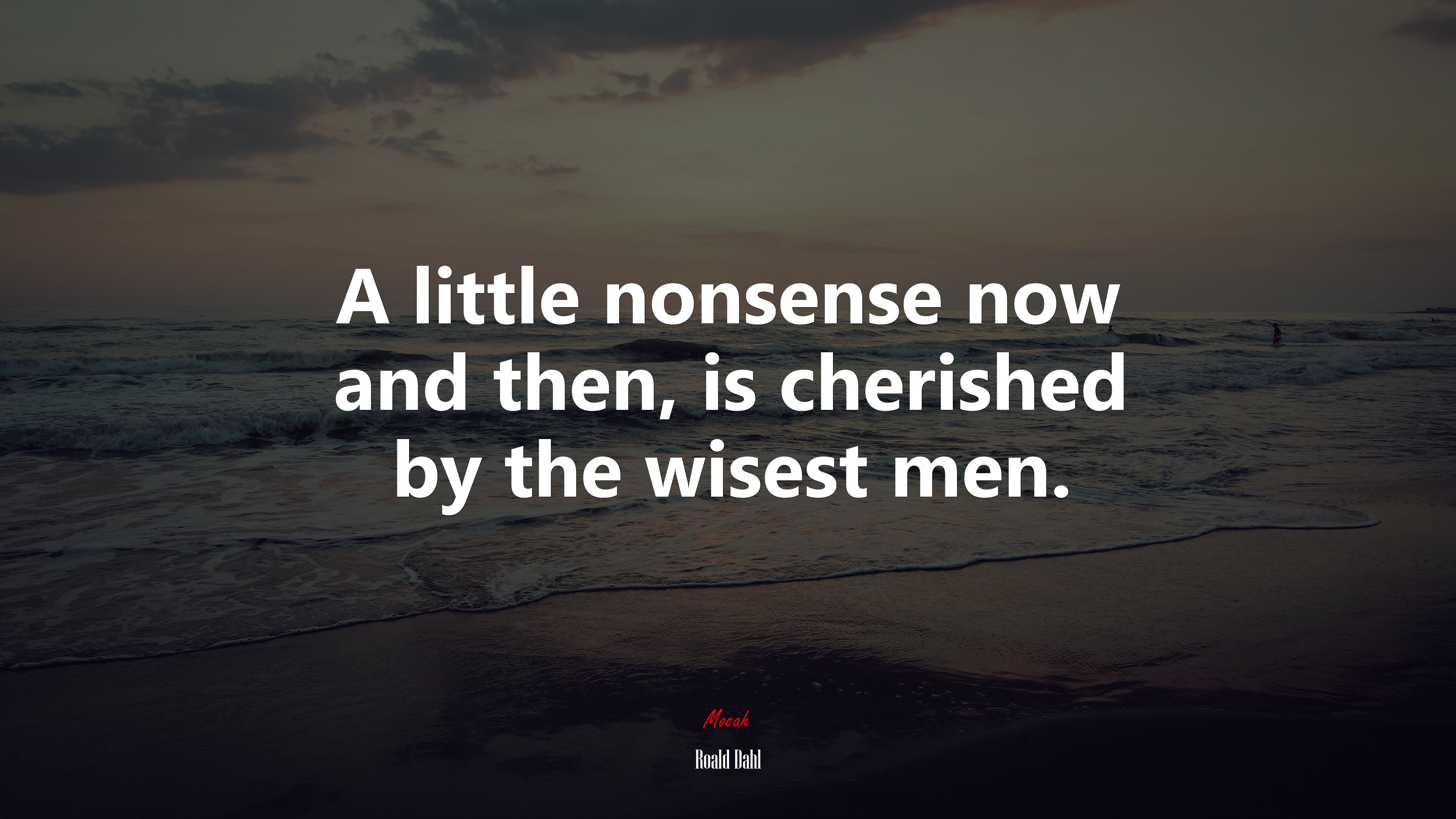 A little nonsense now and then, is cherished by the wisest men. | Roald Dahl quote HD Wallpaper