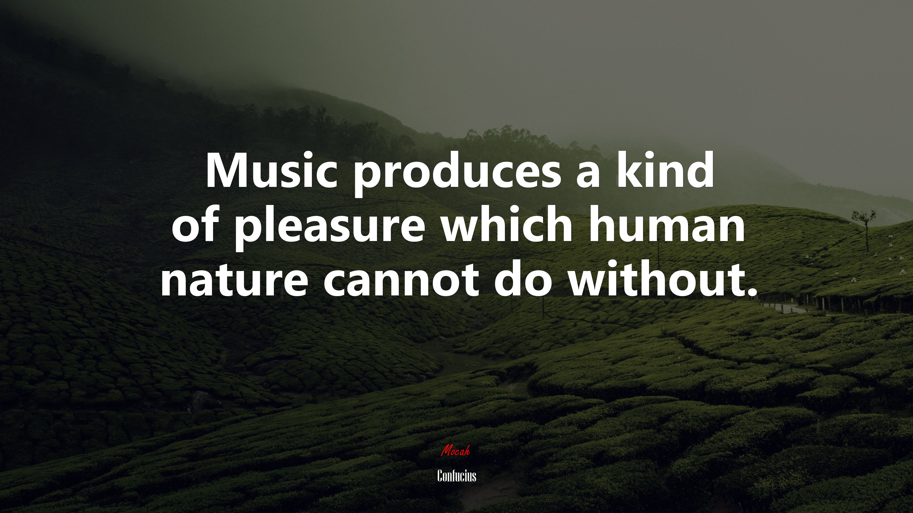 Music produces a kind of pleasure which human nature cannot do without. | Confucius quote HD Wallpaper