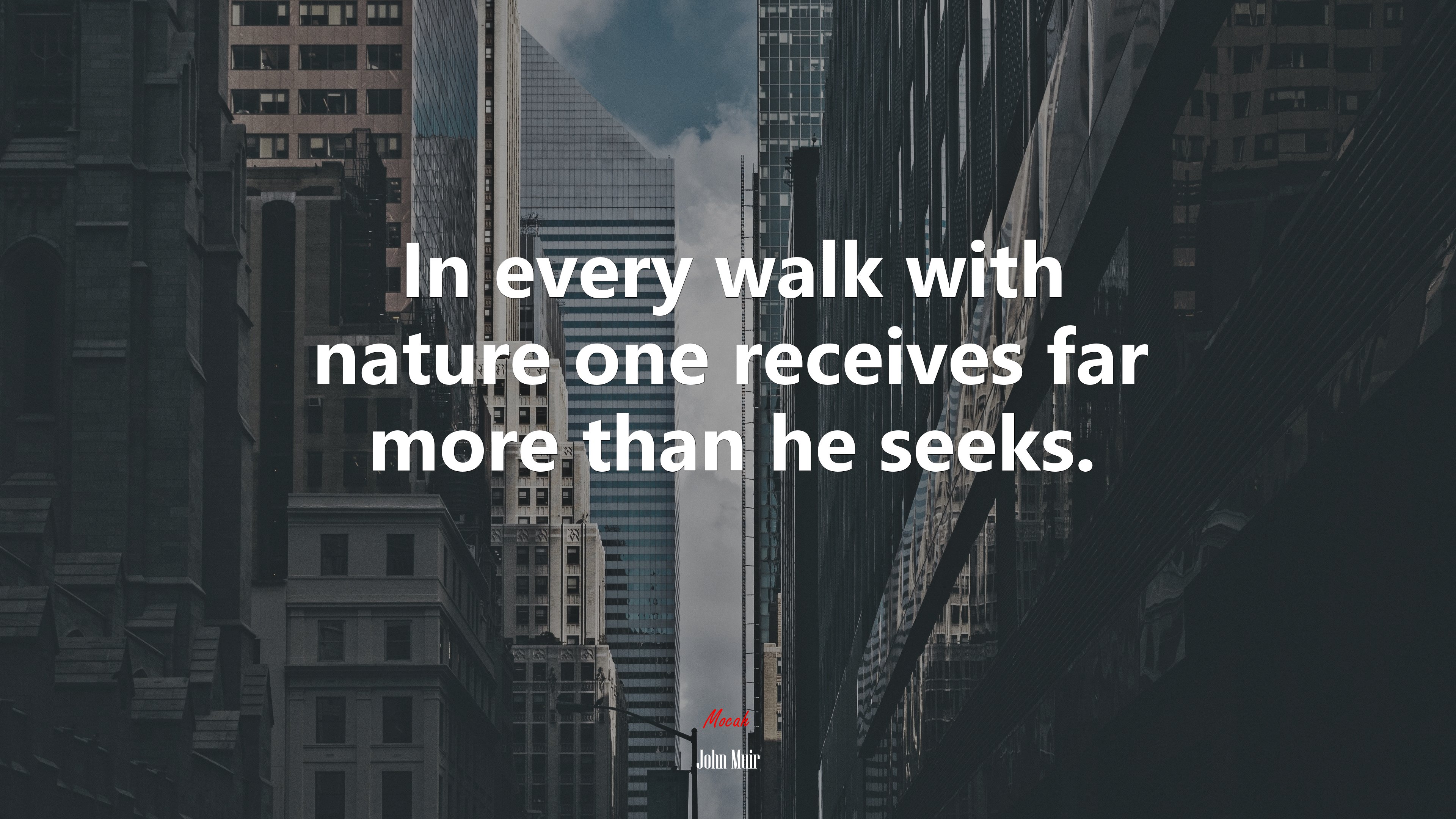 In every walk with nature one receives far more than he seeks. | John Muir quote HD Wallpaper