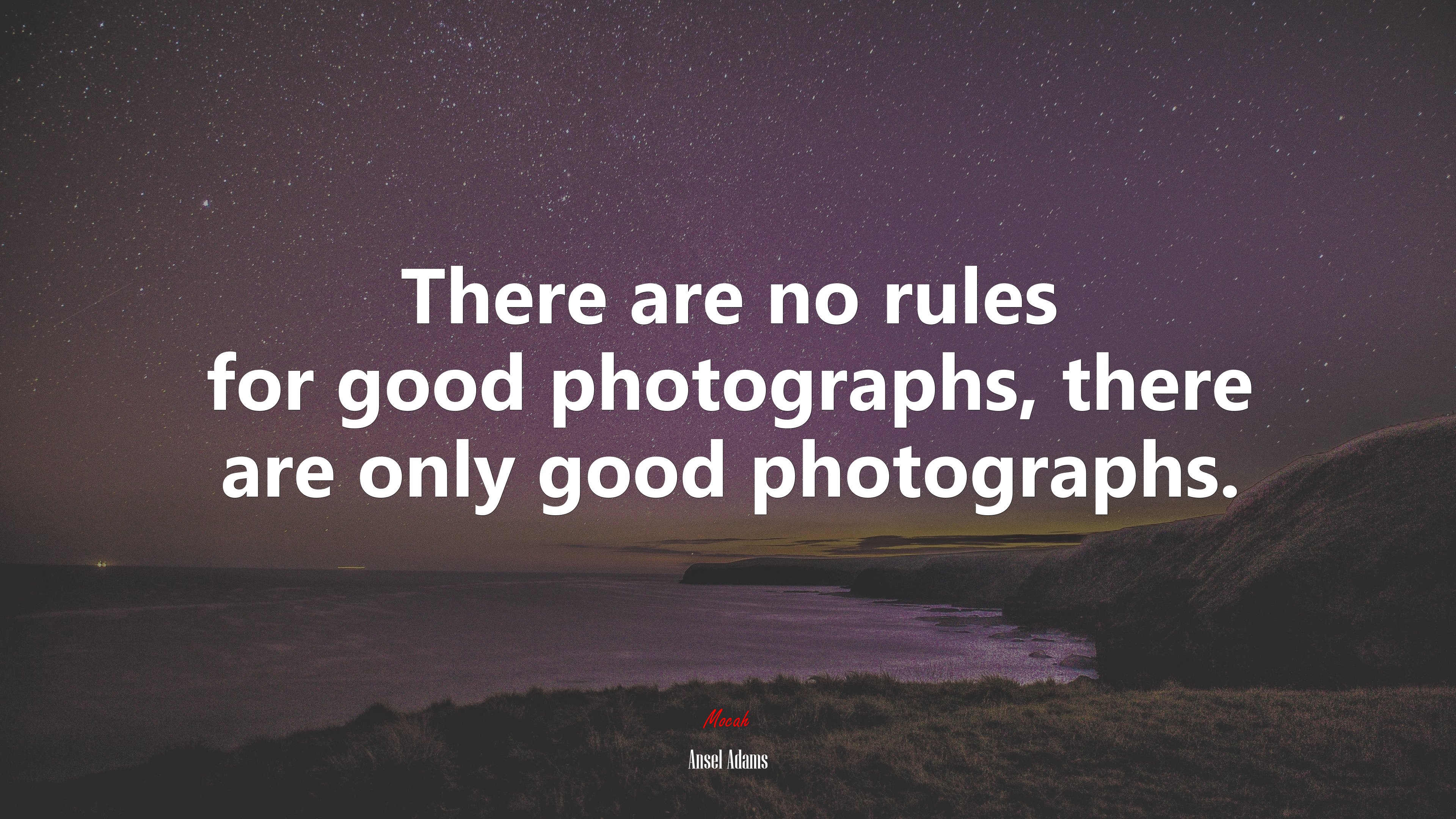 There are no rules for good photographs, there are only good photographs. | Ansel Adams quote HD Wallpaper