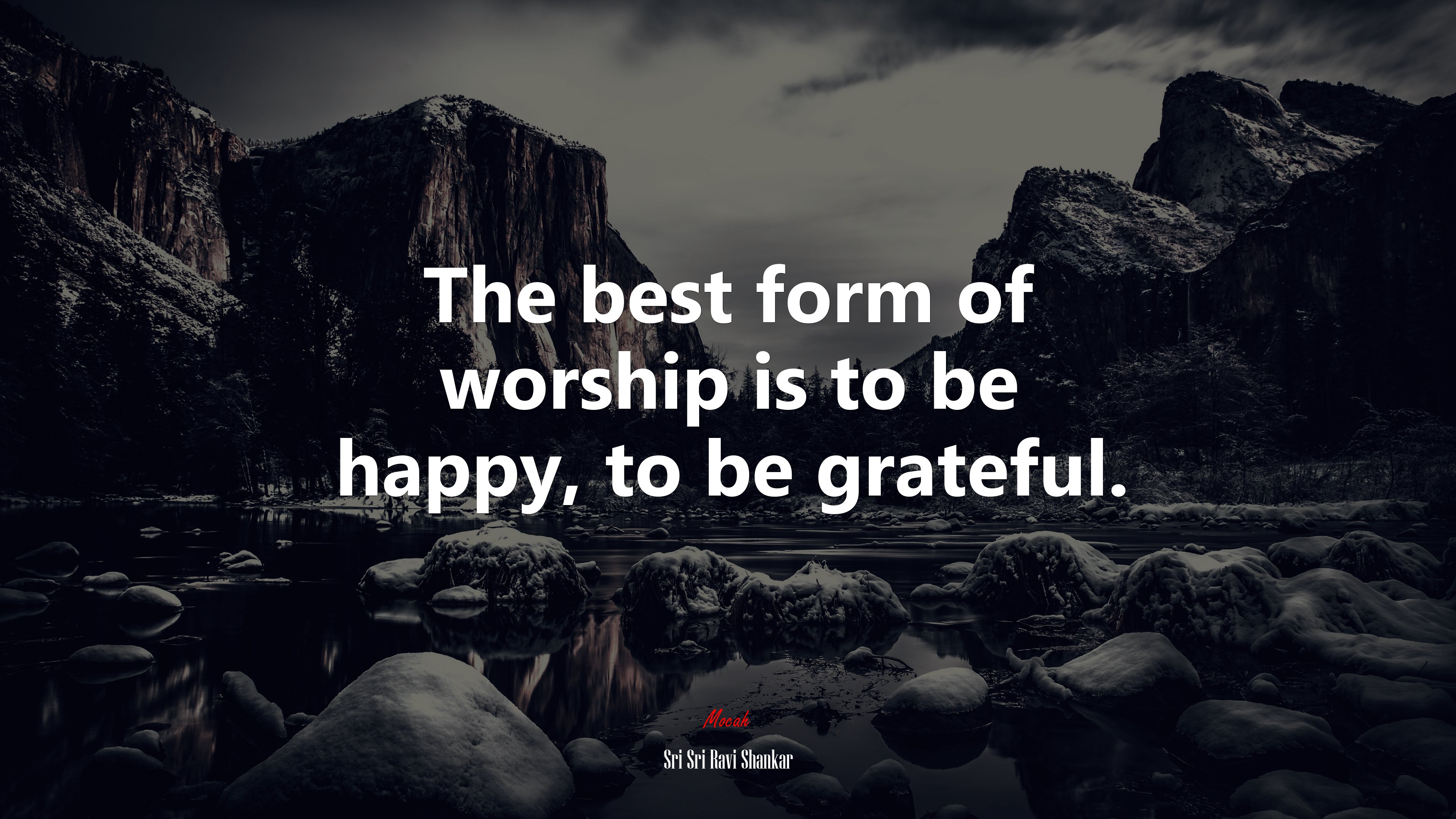The best form of worship is to be happy, to be grateful. | Sri Sri Ravi Shankar quote HD Wallpaper