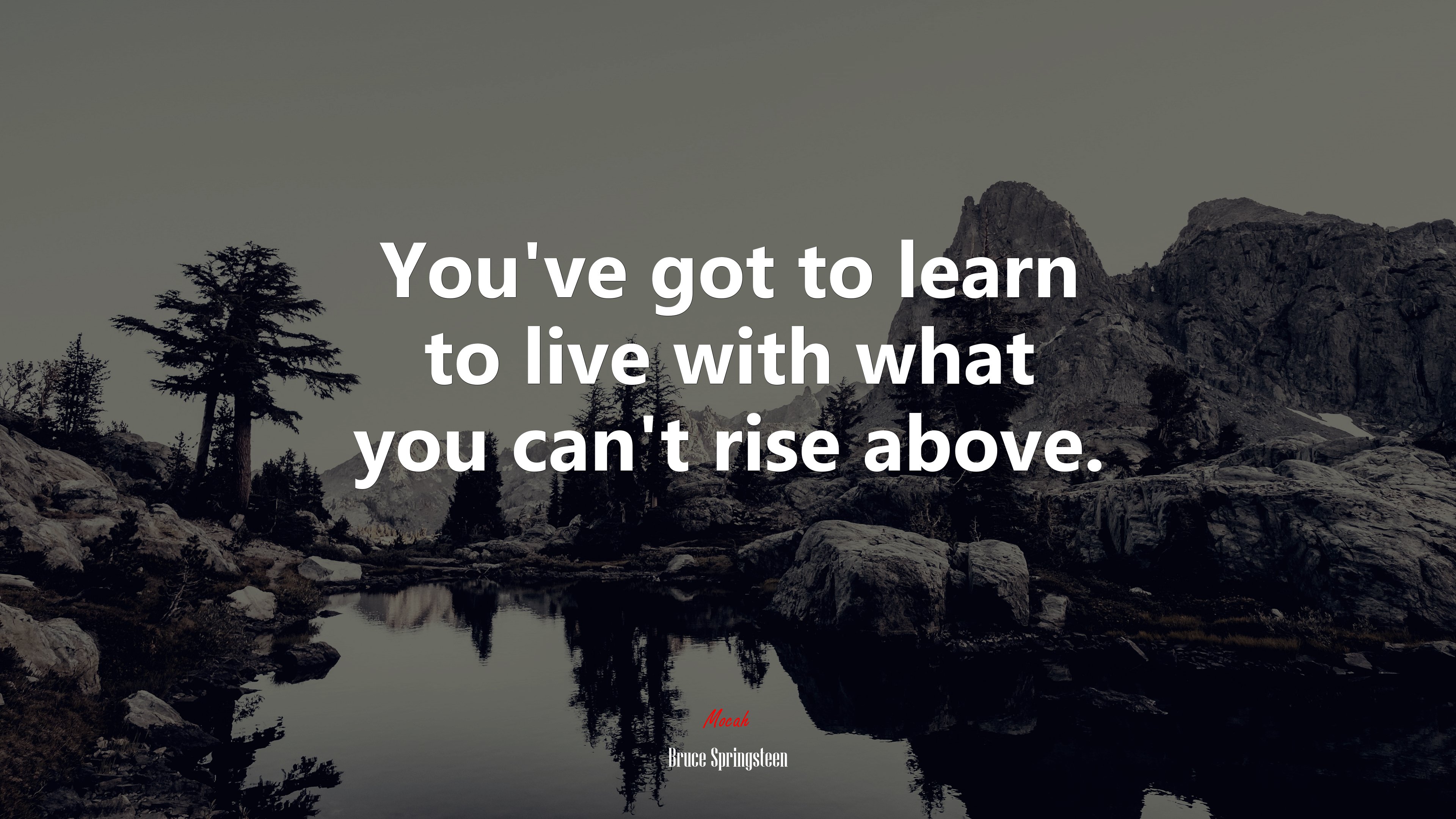 You’ve got to learn to live with what you can’t rise above. | Bruce Springsteen quote HD Wallpaper