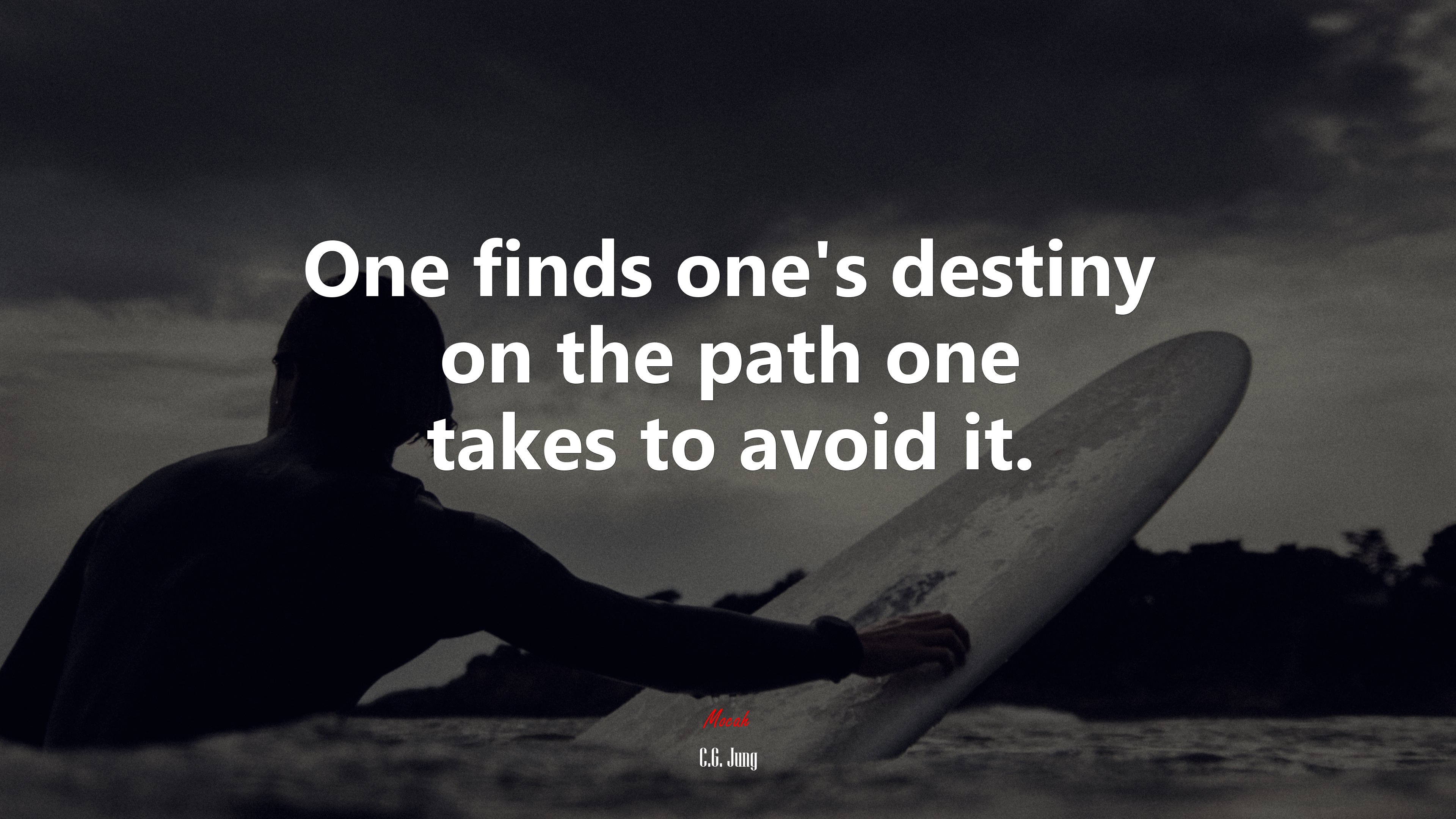 One finds one’s destiny on the path one takes to avoid it. | C.G. Jung quote HD Wallpaper