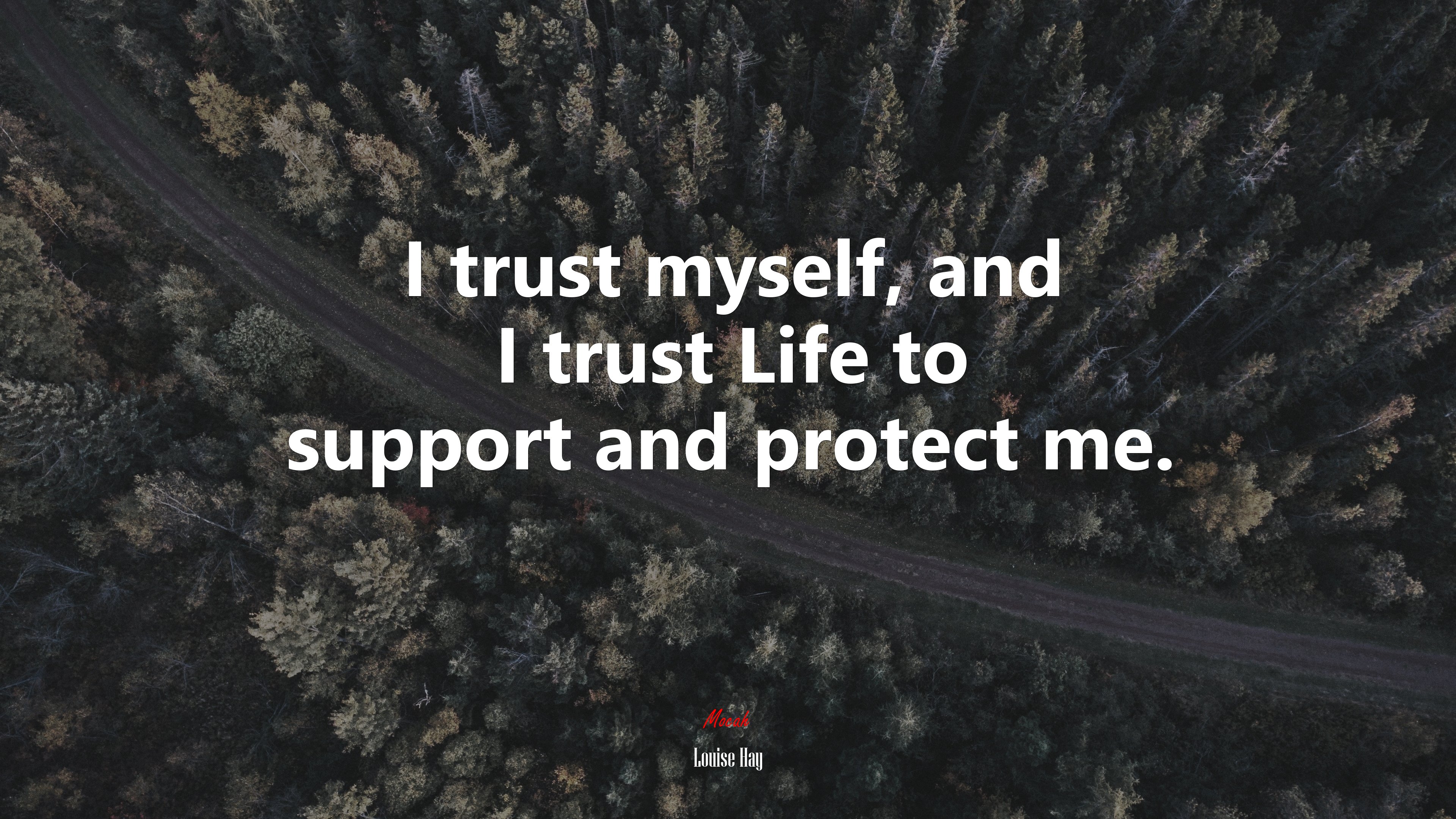 I trust myself, and I trust Life to support and protect me. | Louise Hay quote HD Wallpaper