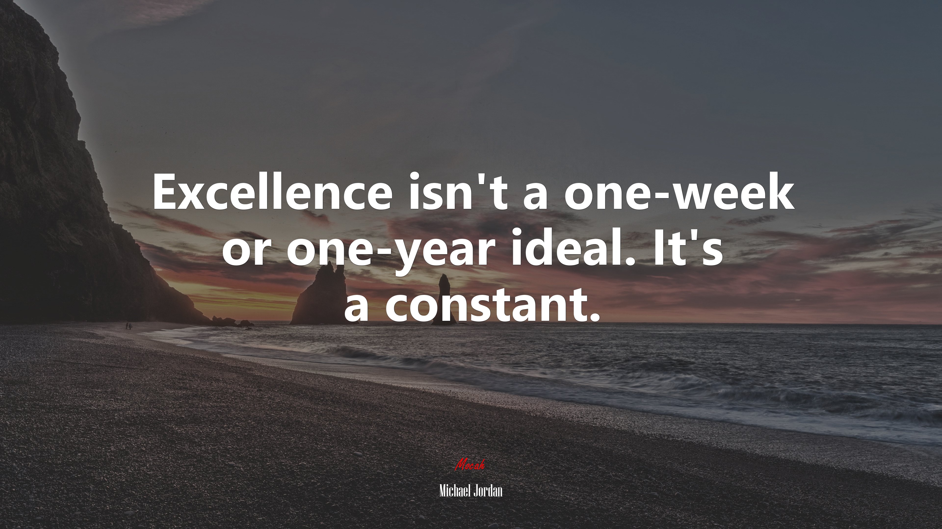 Excellence isn’t a one-week or one-year ideal. It’s a constant. | Michael Jordan quote HD Wallpaper