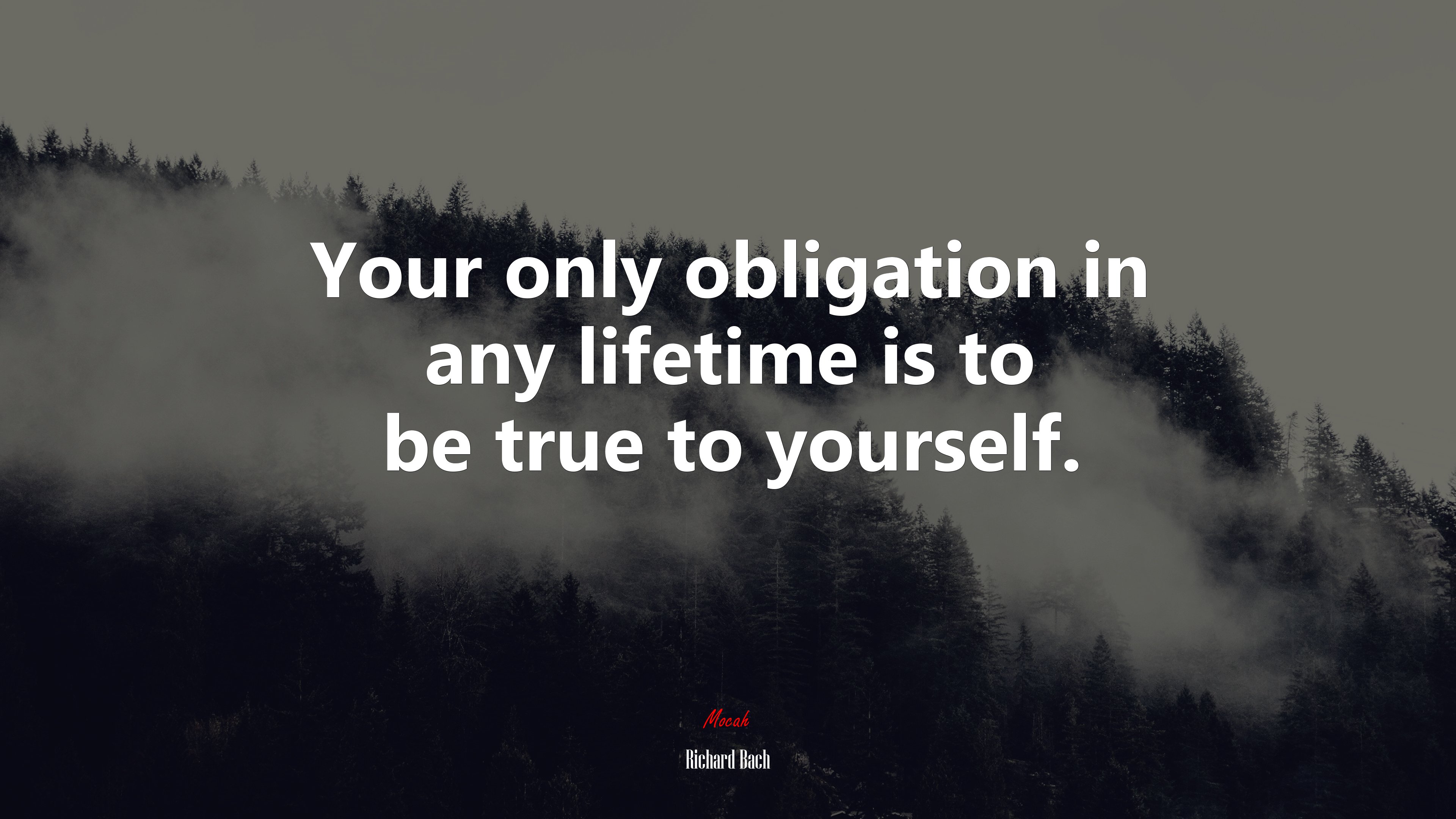 Your only obligation in any lifetime is to be true to yourself. | Richard Bach quote HD Wallpaper