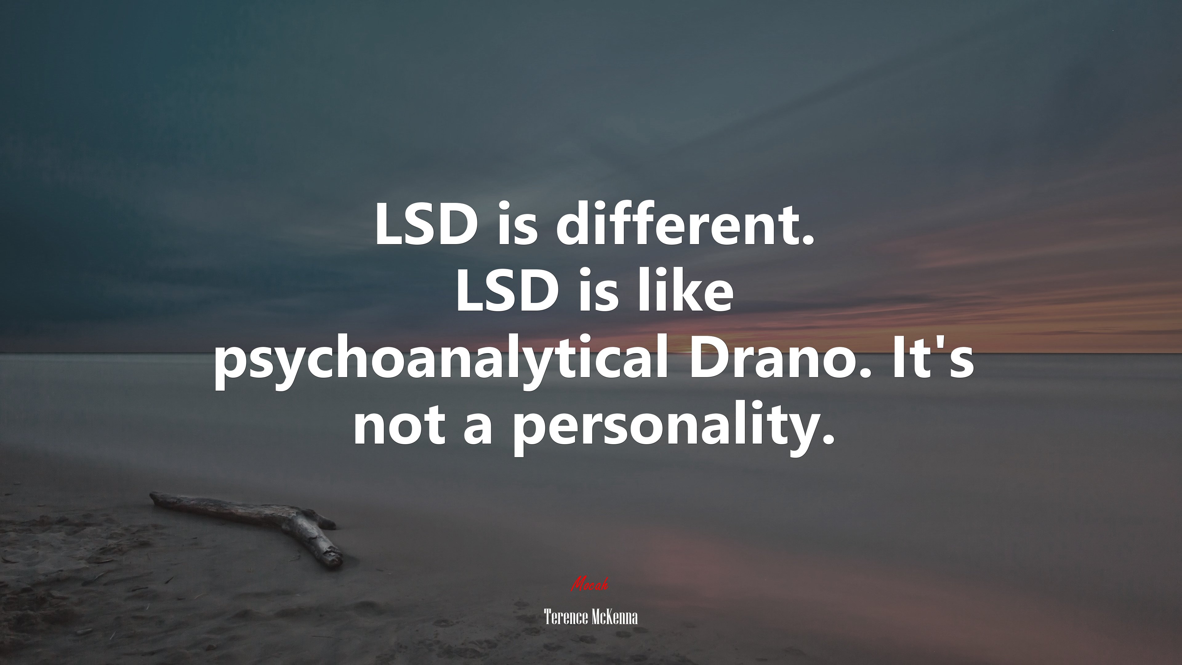 LSD is different. LSD is like psychoanalytical Drano. It’s not a personality. | Terence McKenna quote HD Wallpaper