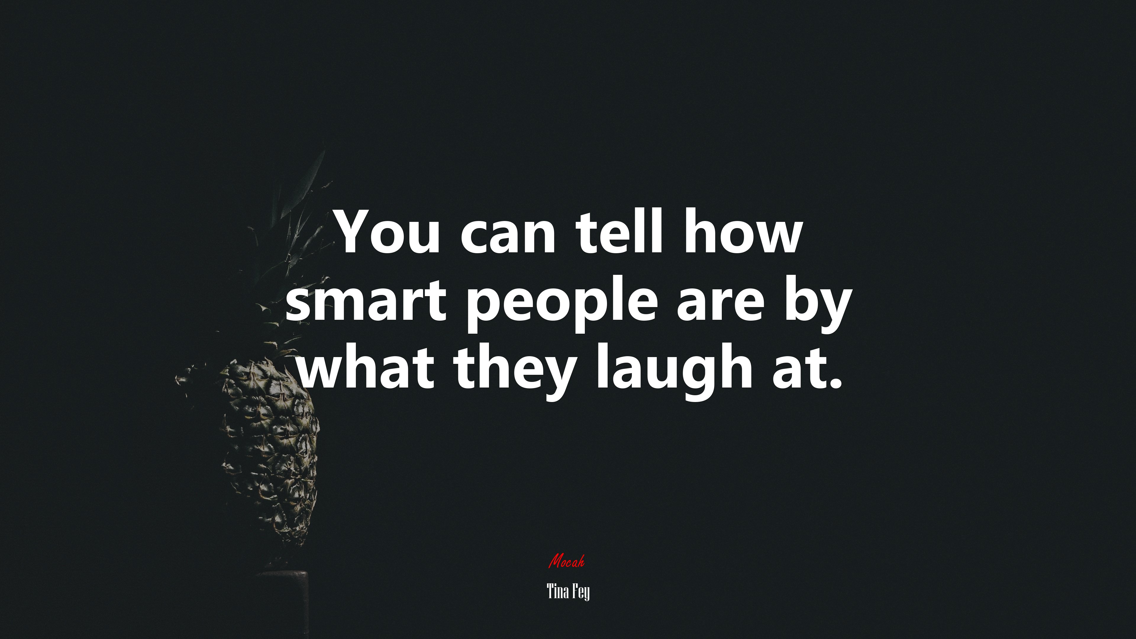You can tell how smart people are by what they laugh at. | Tina Fey quote HD Wallpaper