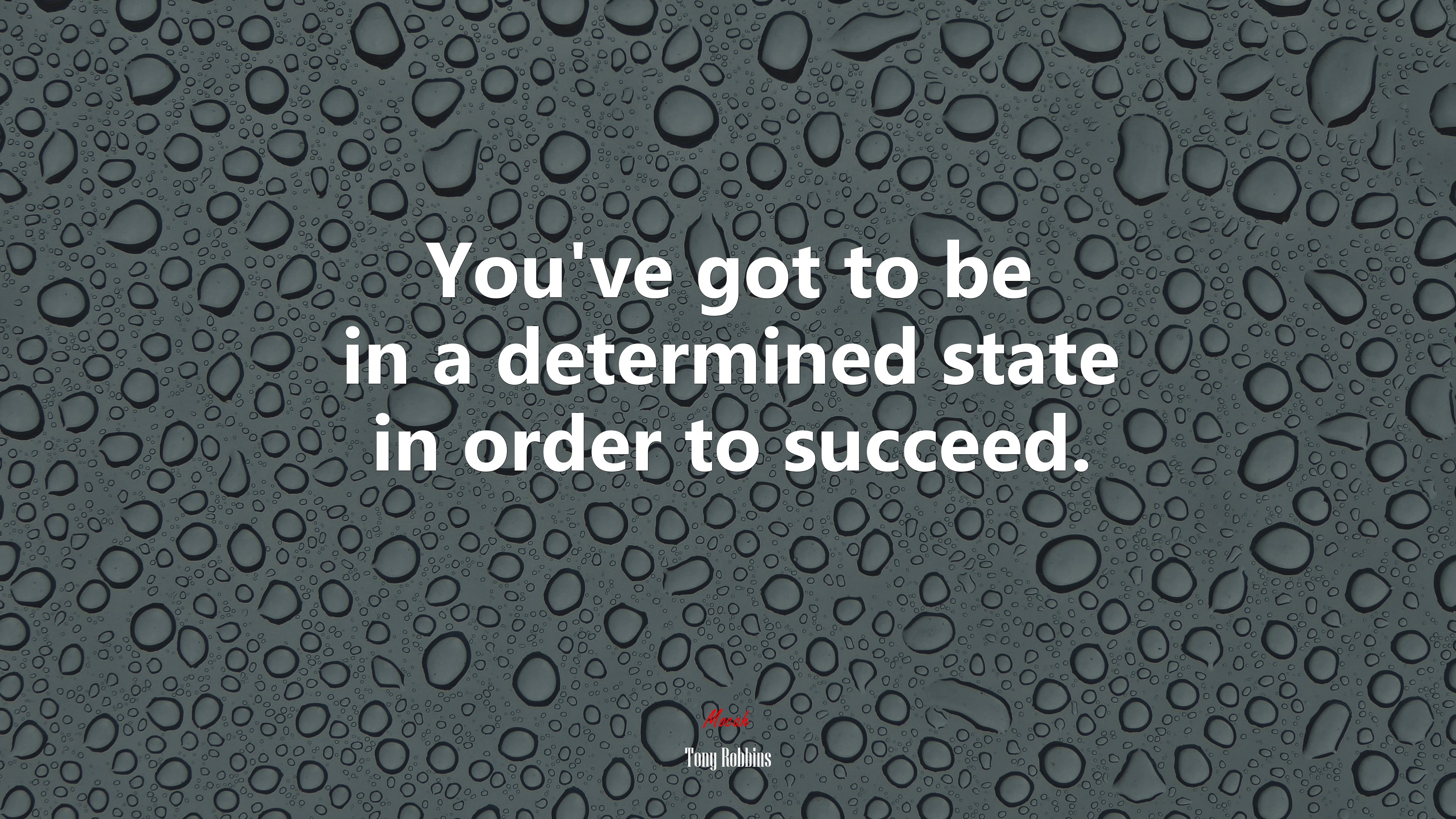 You’ve got to be in a determined state in order to succeed. | Tony Robbins quote HD Wallpaper