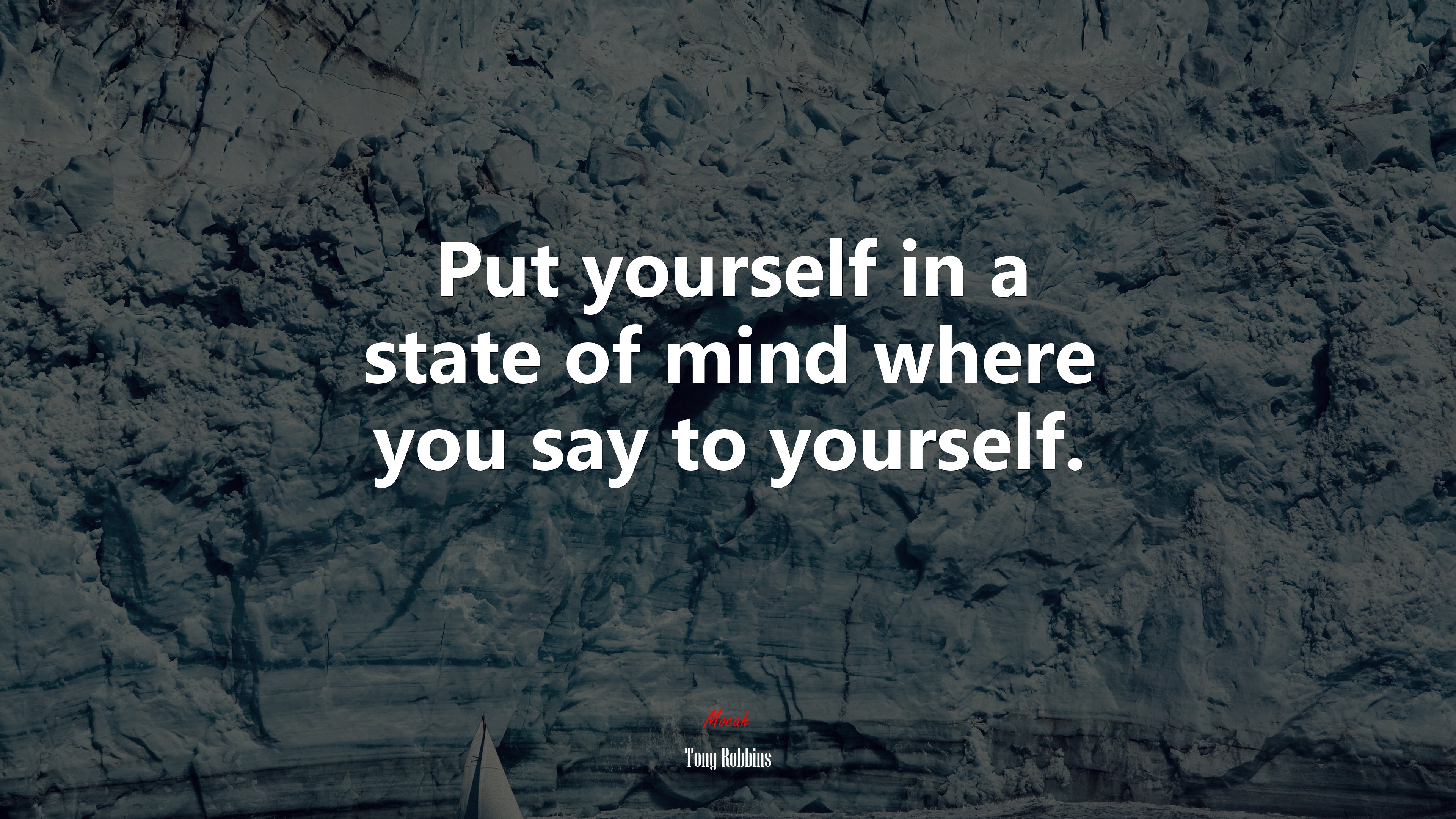 Put yourself in a state of mind where you say to yourself. | Tony Robbins quote HD Wallpaper