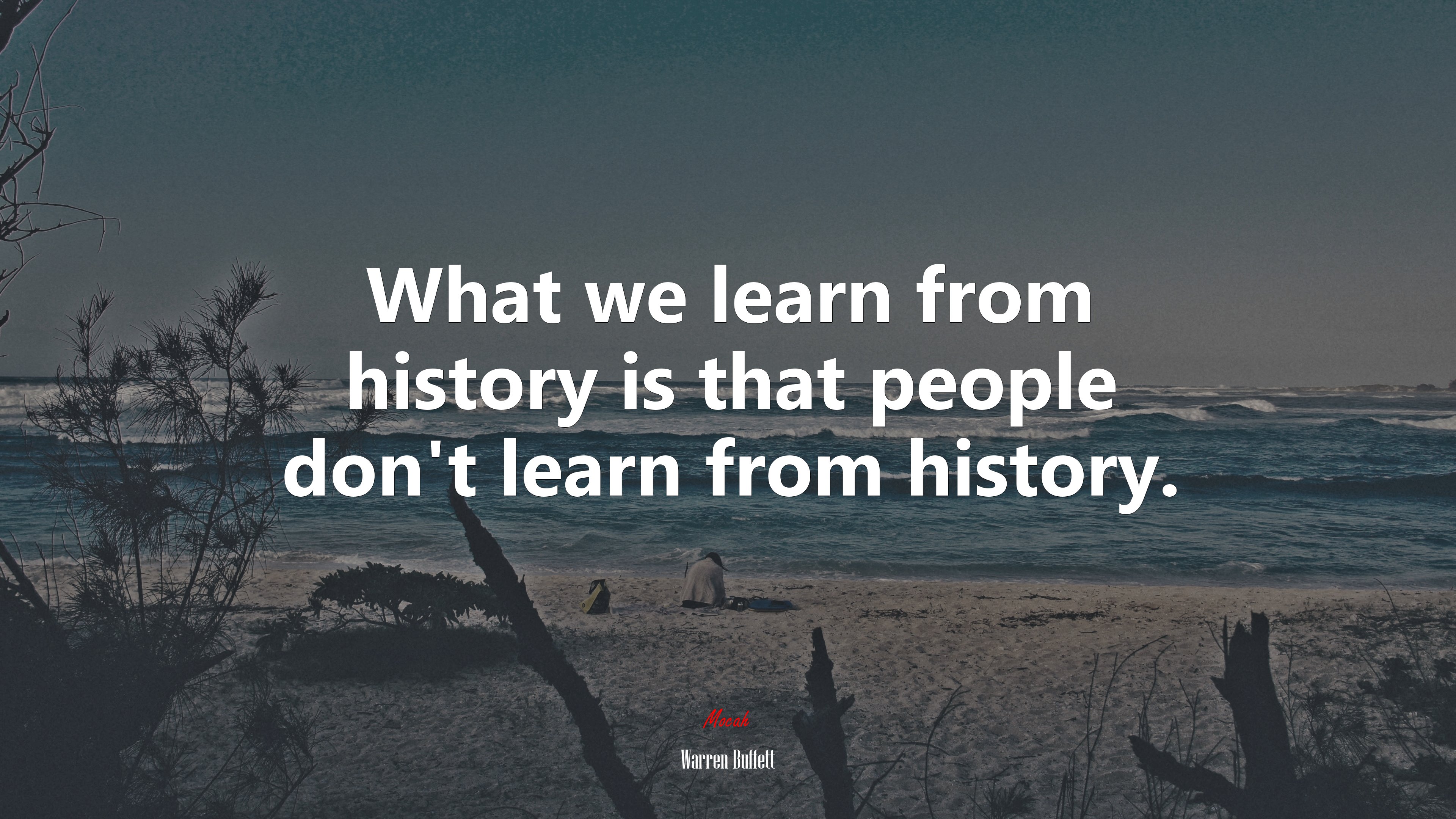 What we learn from history is that people don’t learn from history. | Warren Buffett quote HD Wallpaper