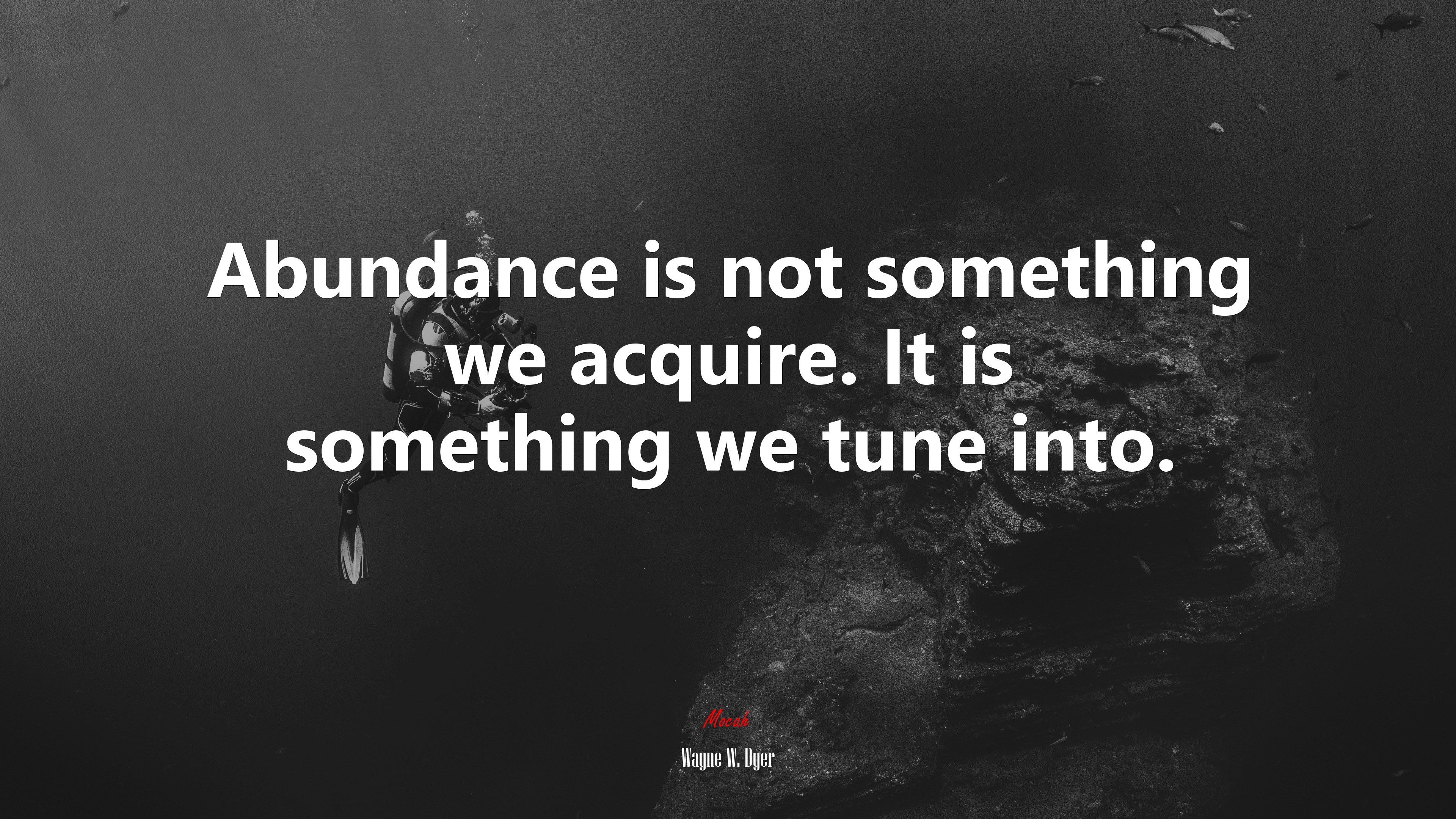 Abundance is not something we acquire. It is something we tune into. | Wayne W. Dyer quote HD Wallpaper