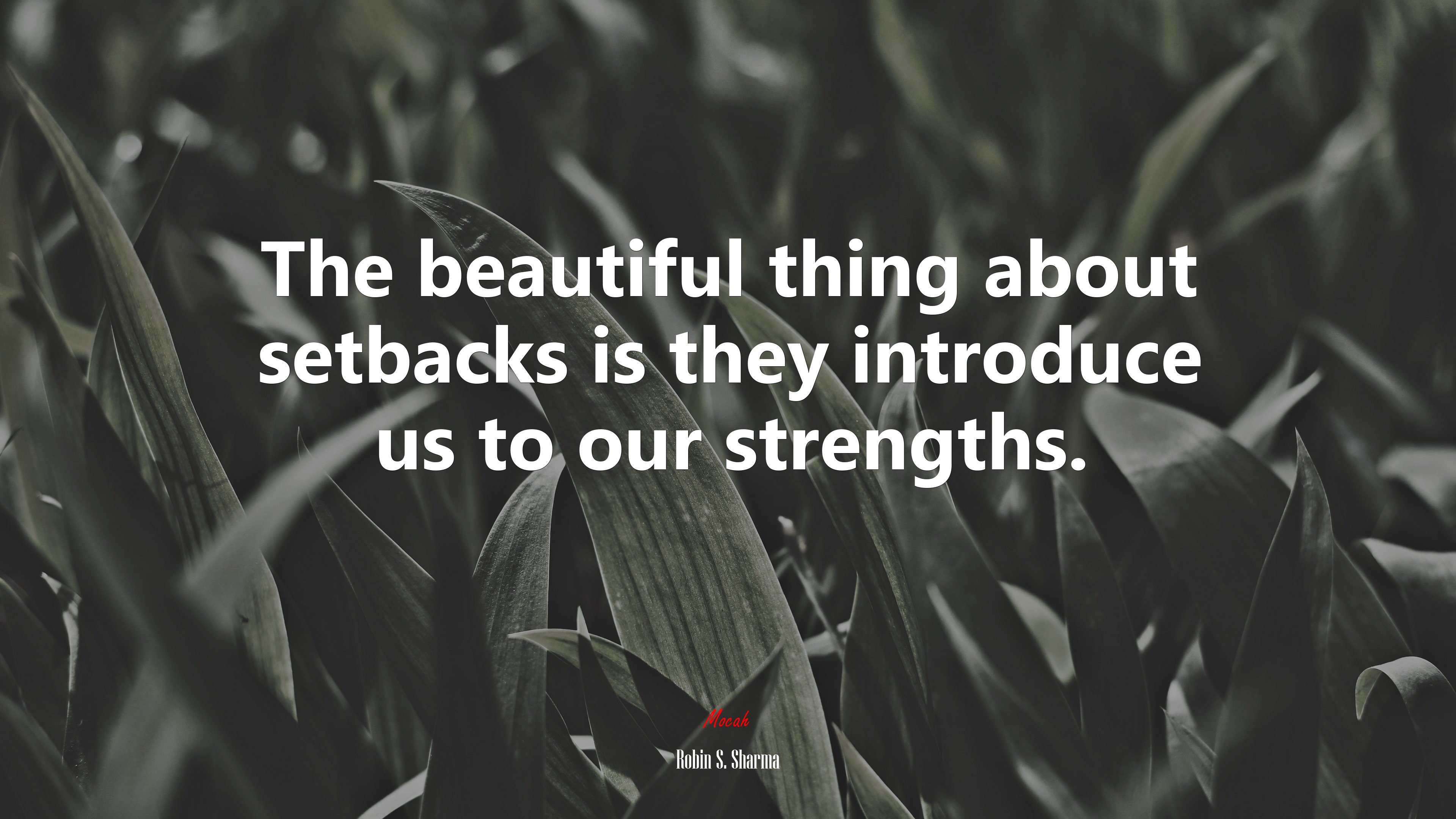 The beautiful thing about setbacks is they introduce us to our strengths. | Robin S. Sharma quote HD Wallpaper