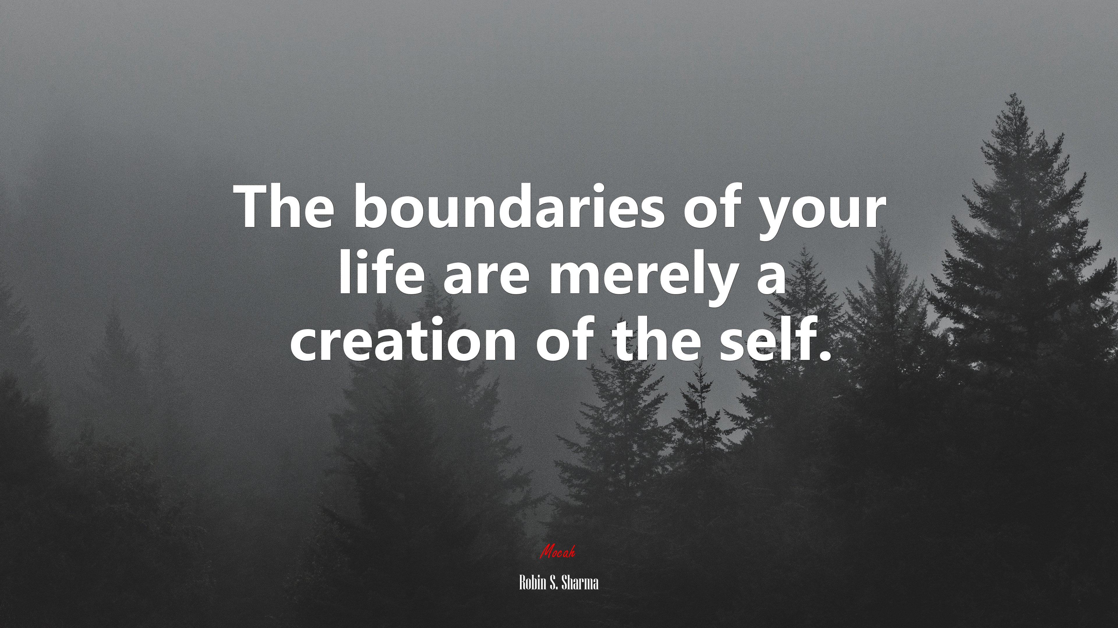 The boundaries of your life are merely a creation of the self. | Robin S. Sharma quote HD Wallpaper